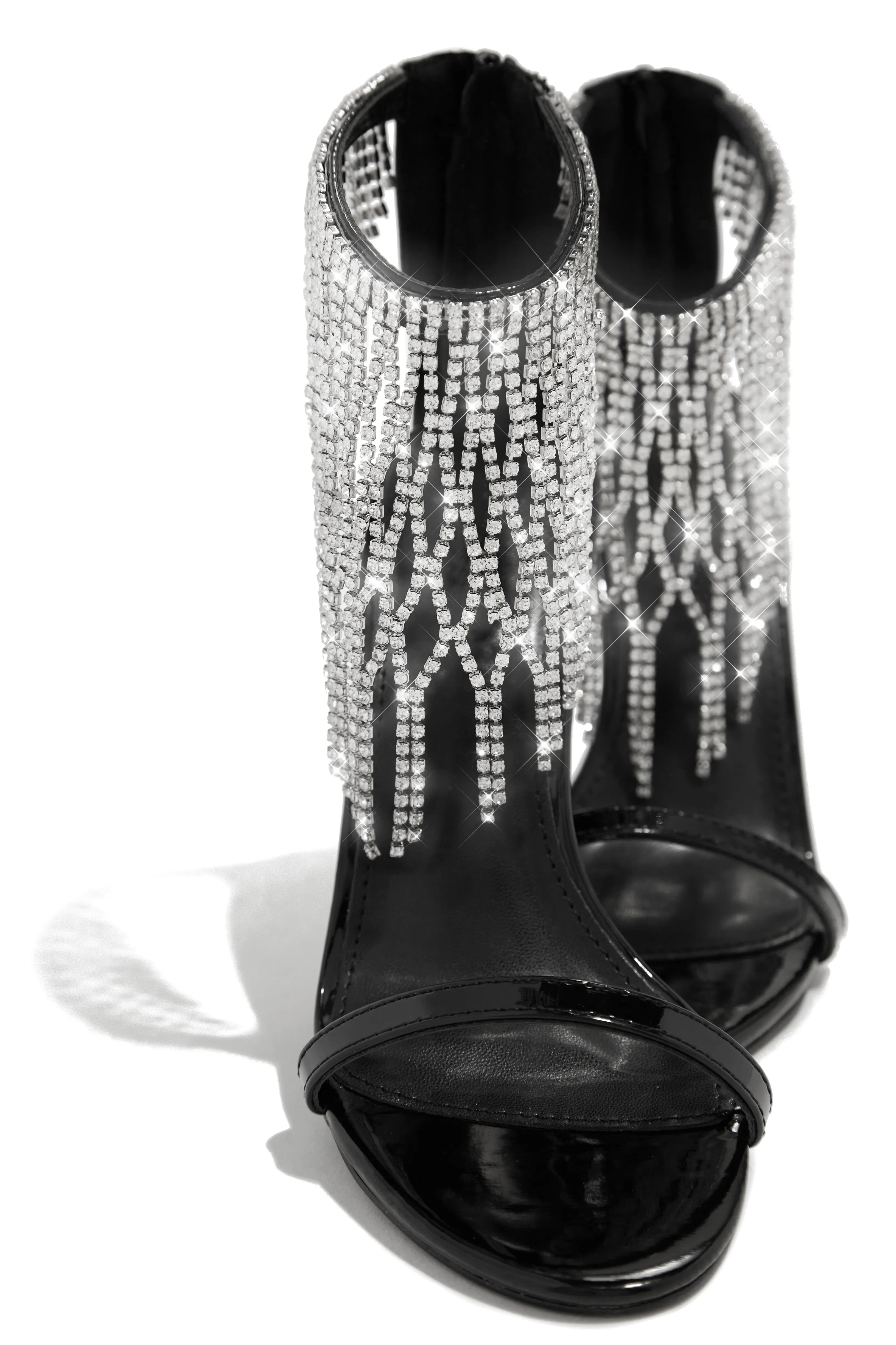 Formal Icon Embellished Dangle Heels - Black sold by Miss Lola product image thumbnail 2