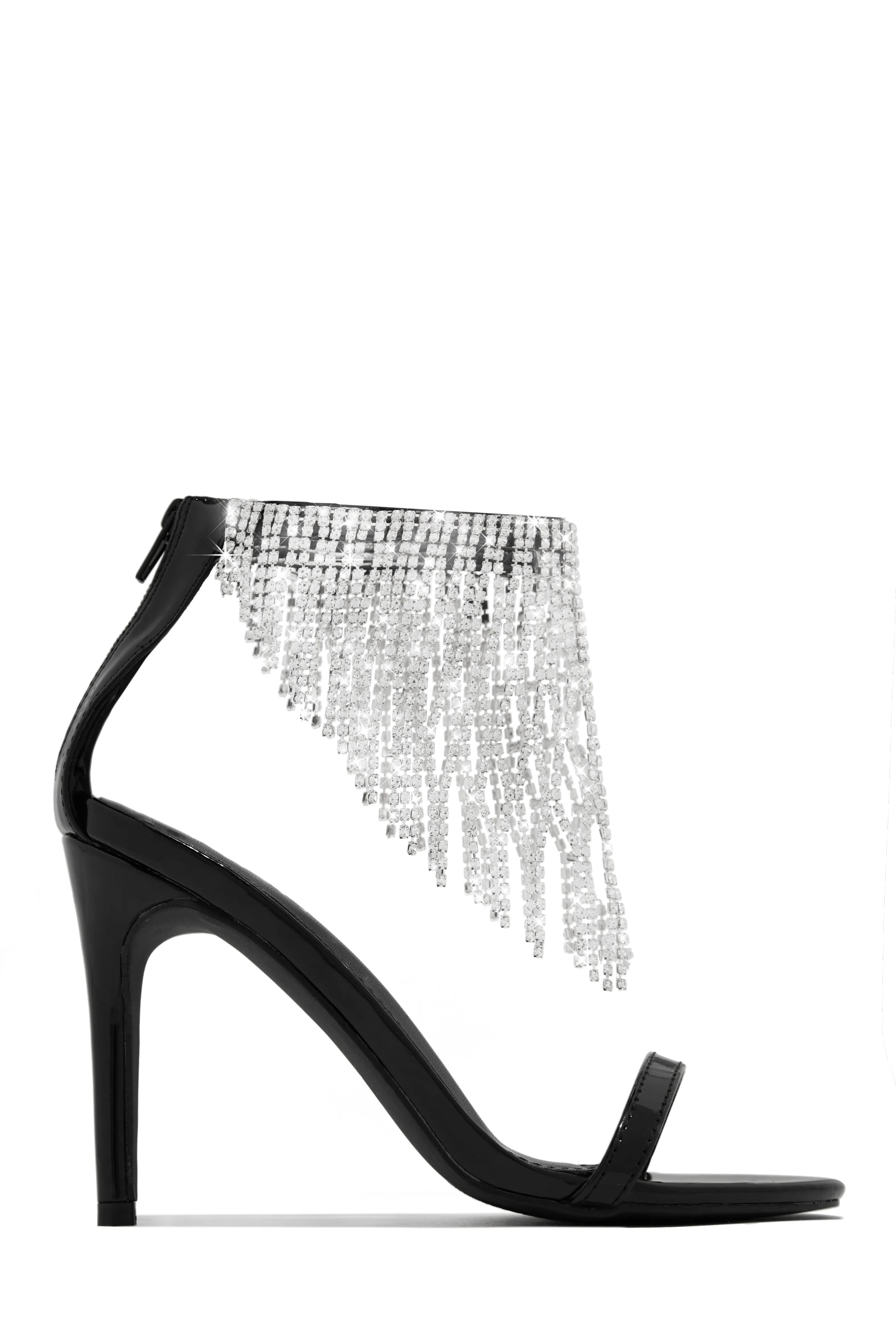 Formal Icon Embellished Dangle Heels - Black sold by Miss Lola product image thumbnail 4