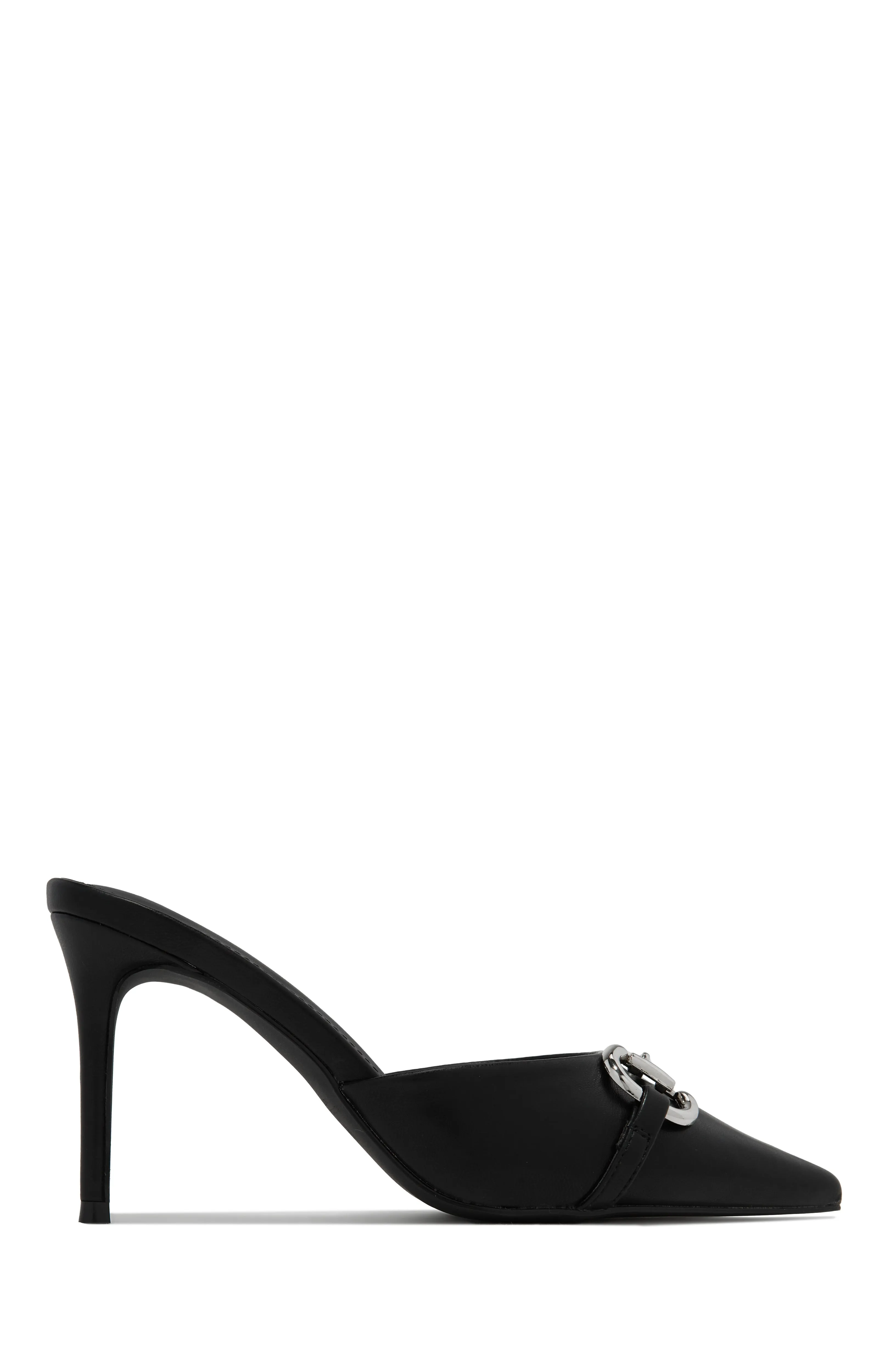 Kaia Pointed Toe Mule Heels - Black sold by Miss Lola product image thumbnail 3