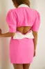 Barbie Girl Short Sleeve Mini Dress - Pink sold by Miss Lola
