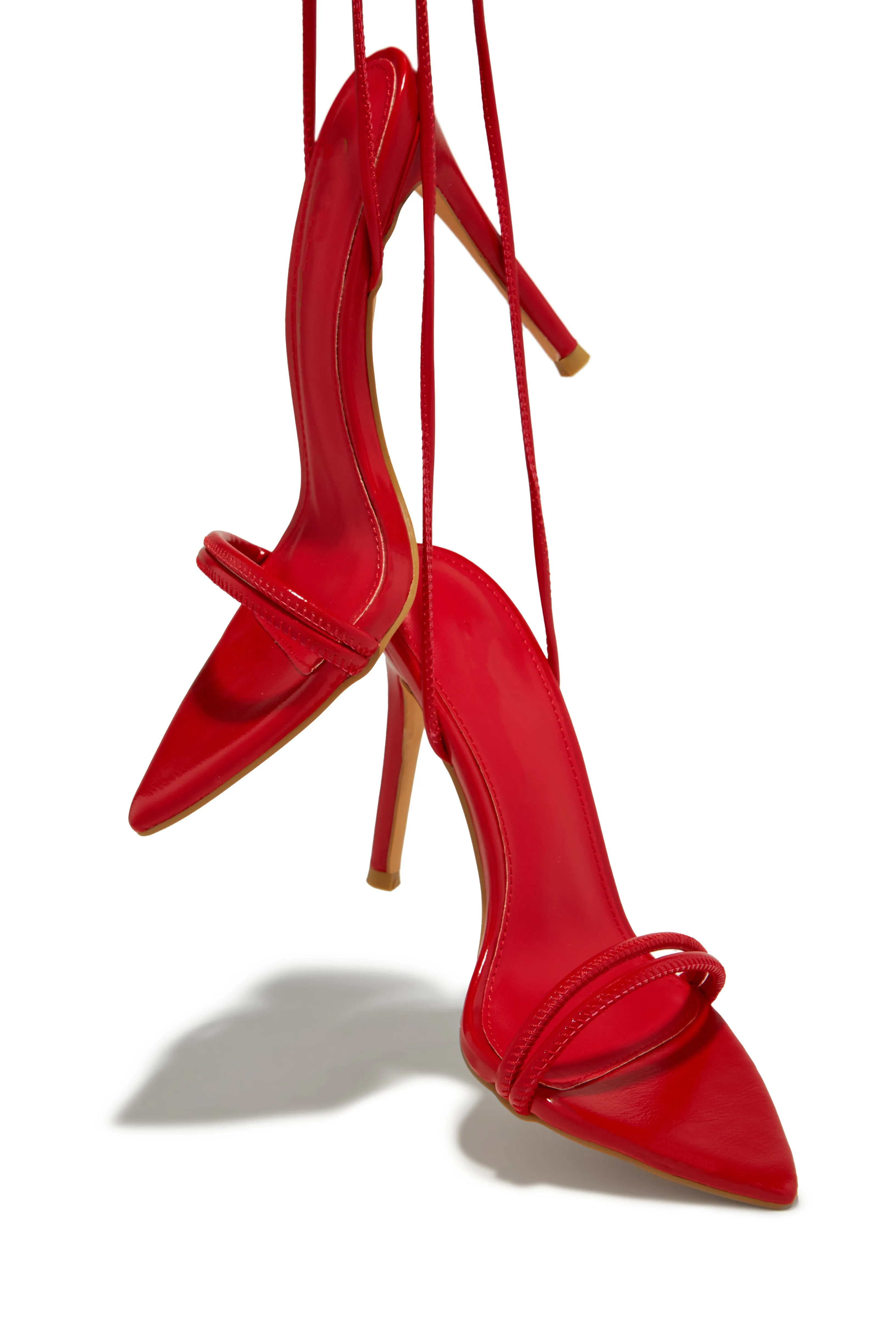 Anisah Lace Up High Heels - Red sold by Miss Lola product image thumbnail 2