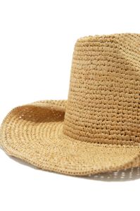 Victoria Straw Western Hat - Natural sold by Miss Lola