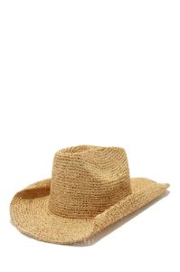 Victoria Straw Western Hat - Natural sold by Miss Lola