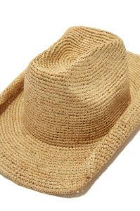 Victoria Straw Western Hat - Natural sold by Miss Lola