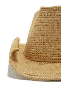 Victoria Straw Western Hat - Natural sold by Miss Lola