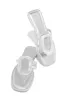 Adelia Slip On Thong Strap Sandals - Silver sold by Miss Lola