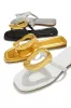 Adelia Slip On Thong Strap Sandals - Silver sold by Miss Lola