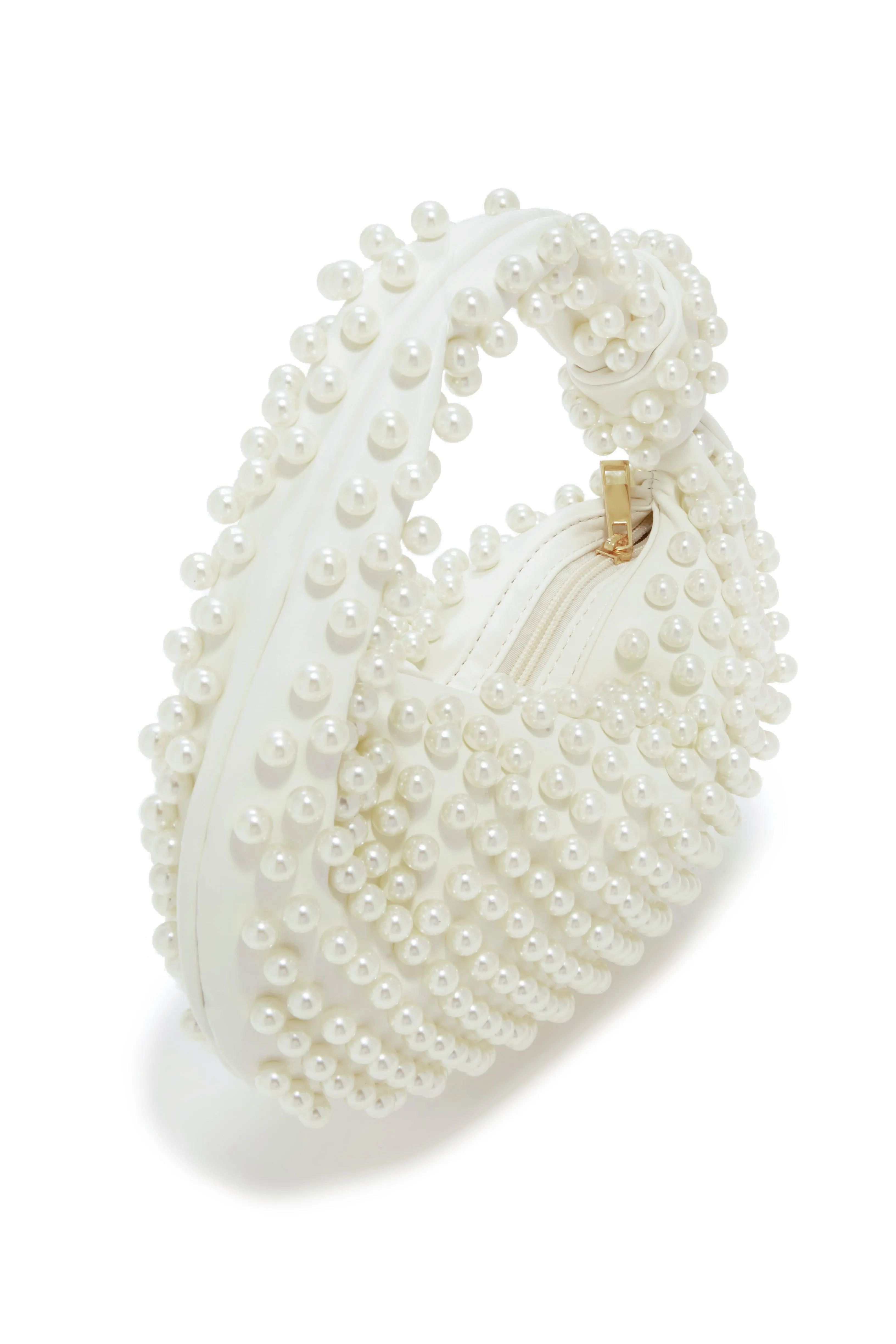 Love Story Embellished Beaded Bag - Pearl sold by Miss Lola product image thumbnail 4