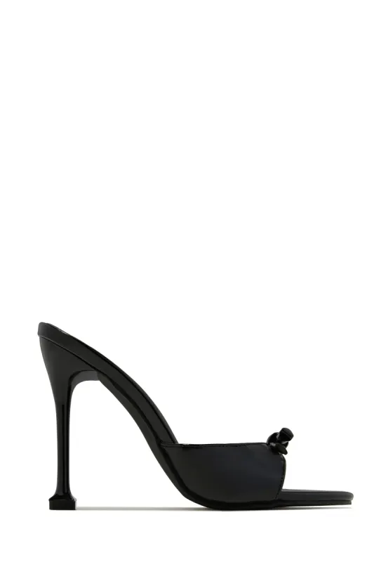 Jaya High Heel Mules - Black sold by Miss Lola