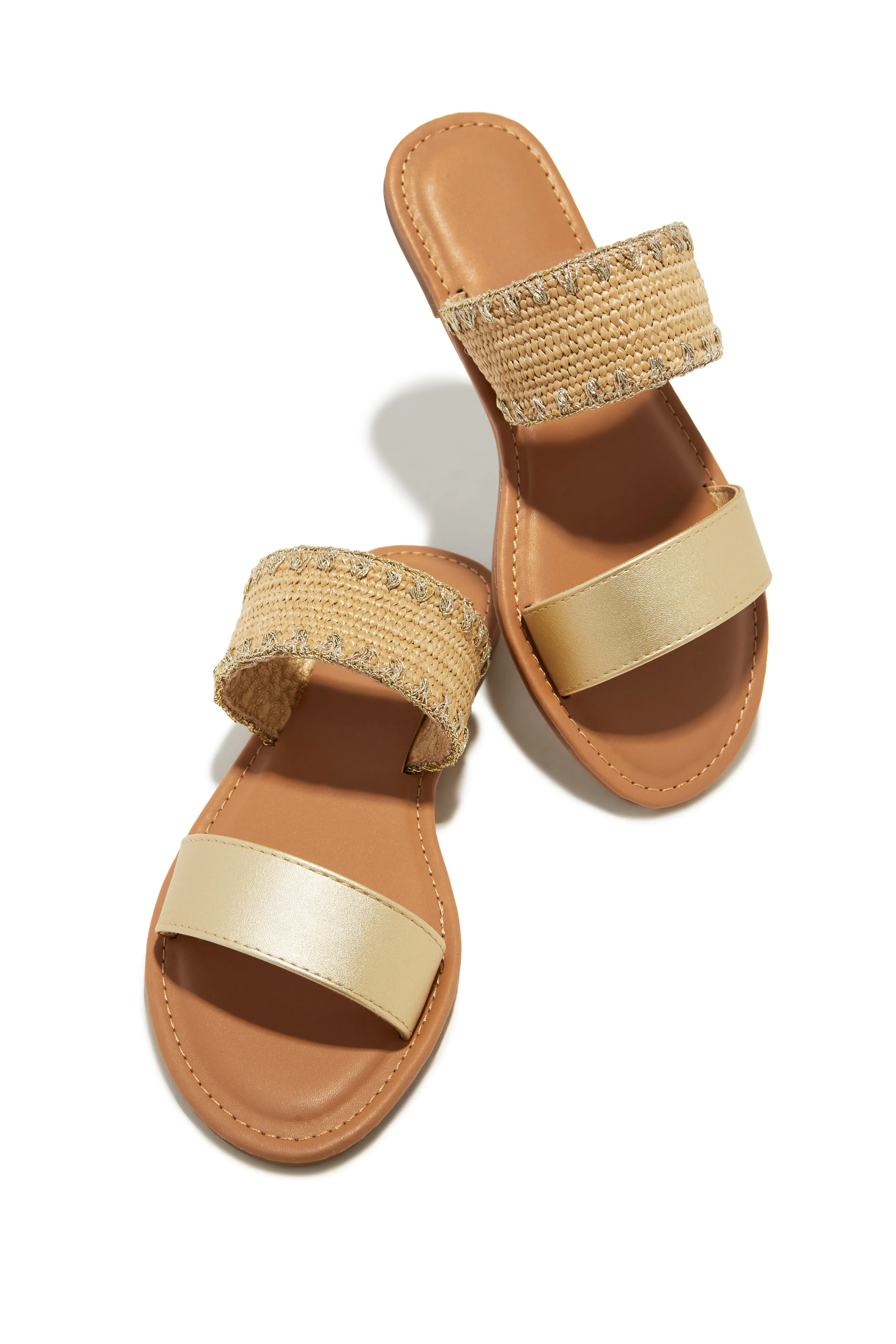Janice Slip On Sandals - Gold sold by Miss Lola product image thumbnail 2