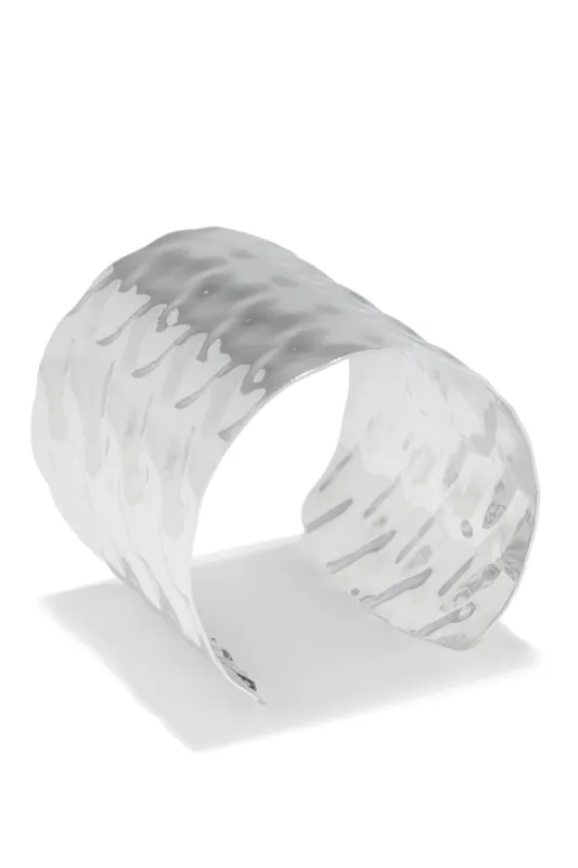 Ayana Statement Bangle - Silver sold by Miss Lola