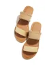 Janice Slip On Sandals - Gold sold by Miss Lola