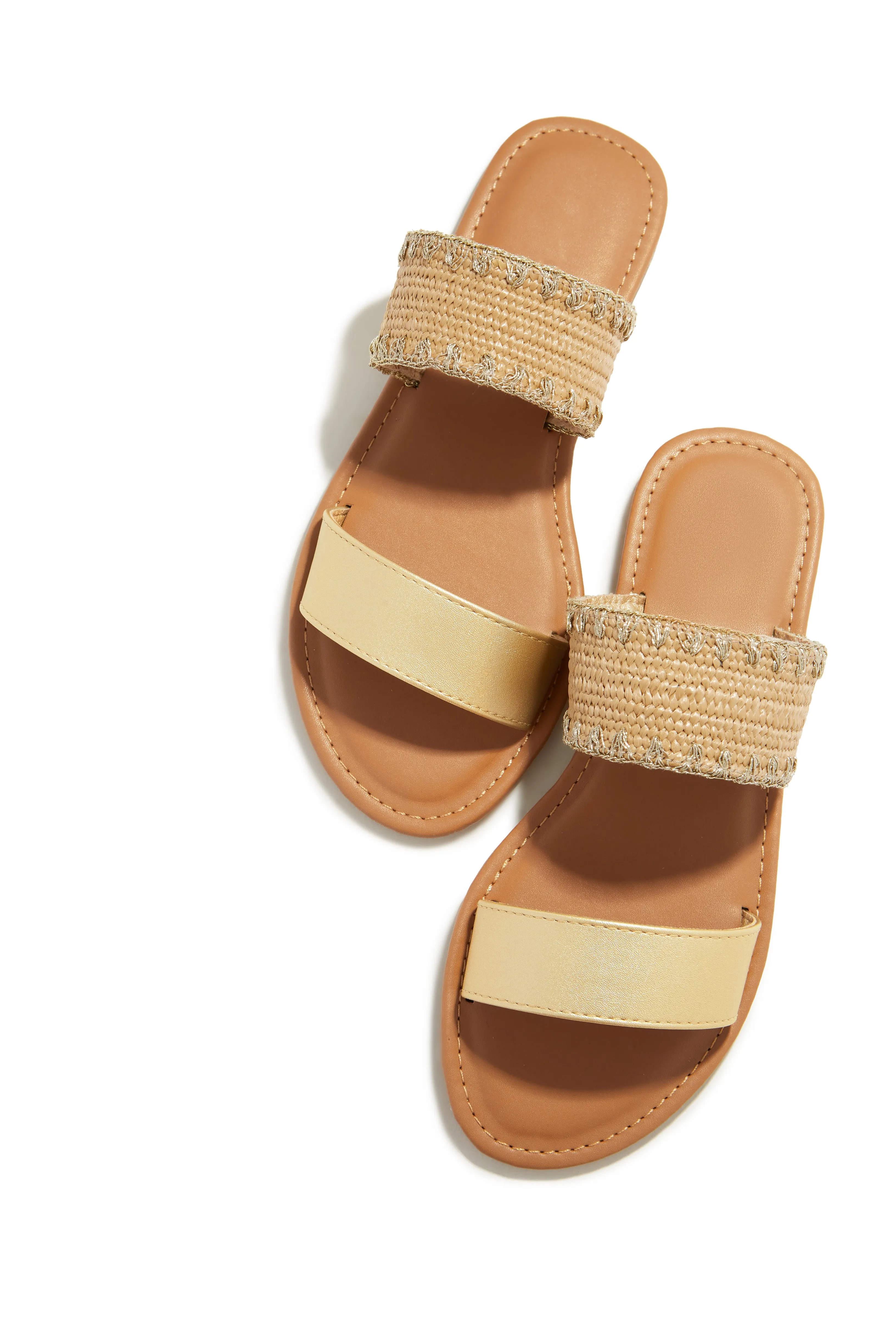 Janice Slip On Sandals - Gold sold by Miss Lola product image thumbnail 3
