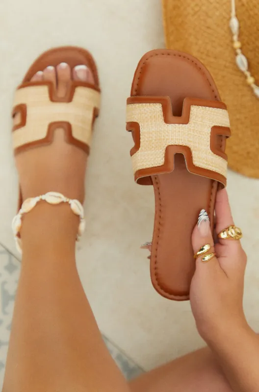 Playa Paradiso Slip On Sandals - Tan sold by Miss Lola