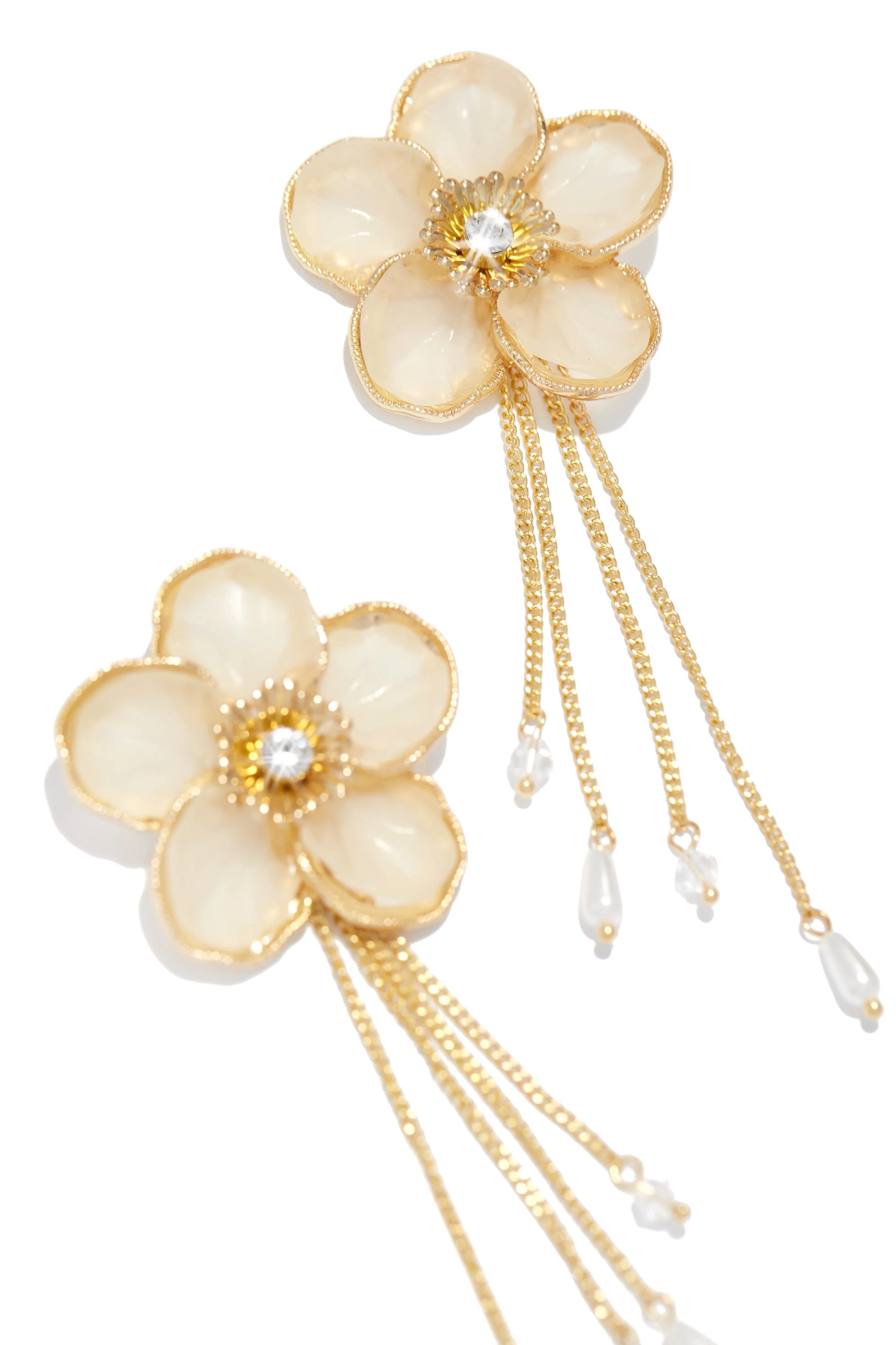 Niaya Flower Drop Earring - Ivory sold by Miss Lola