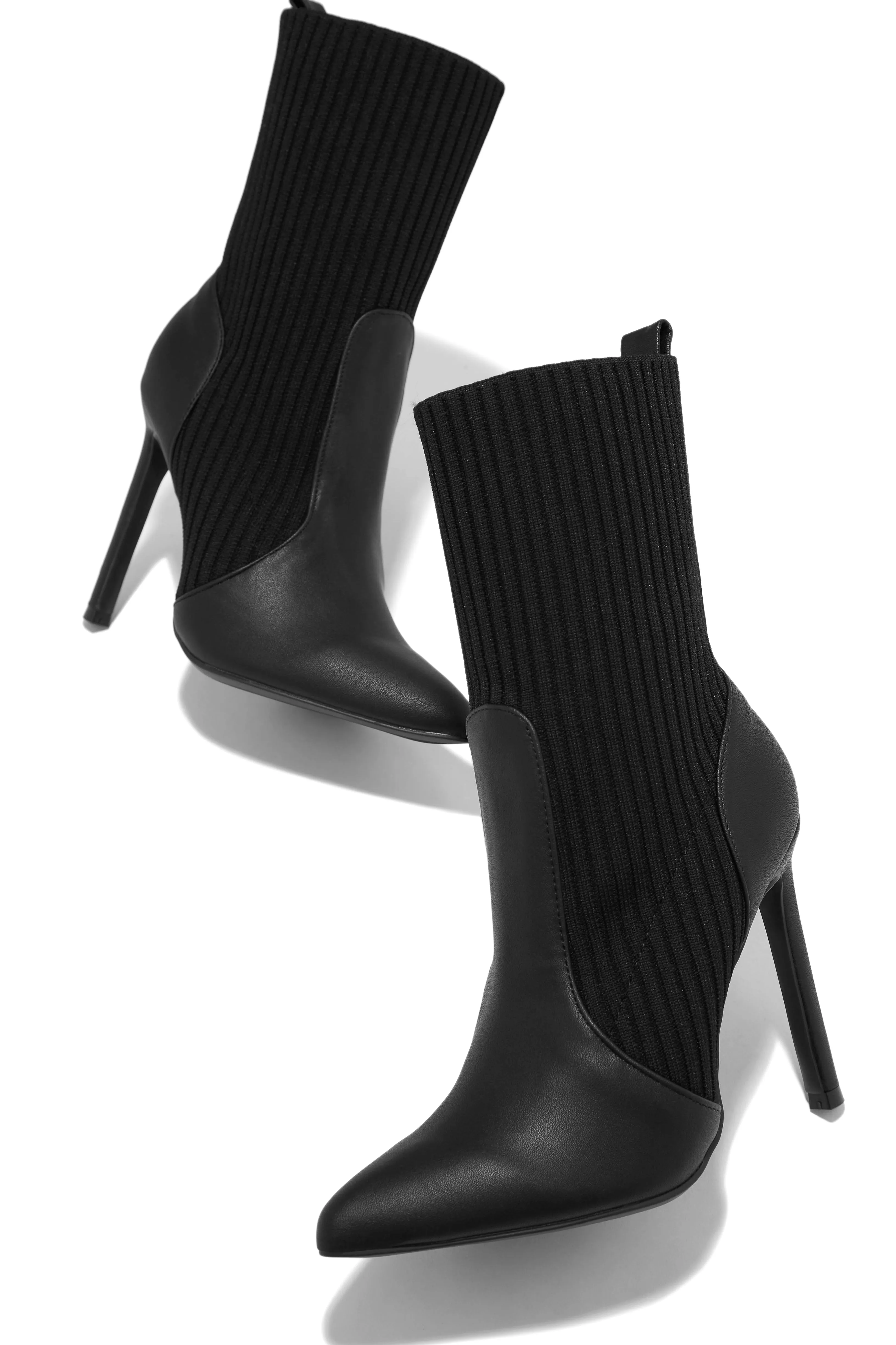 Mayven High Heel Ankle Boots - Black sold by Miss Lola