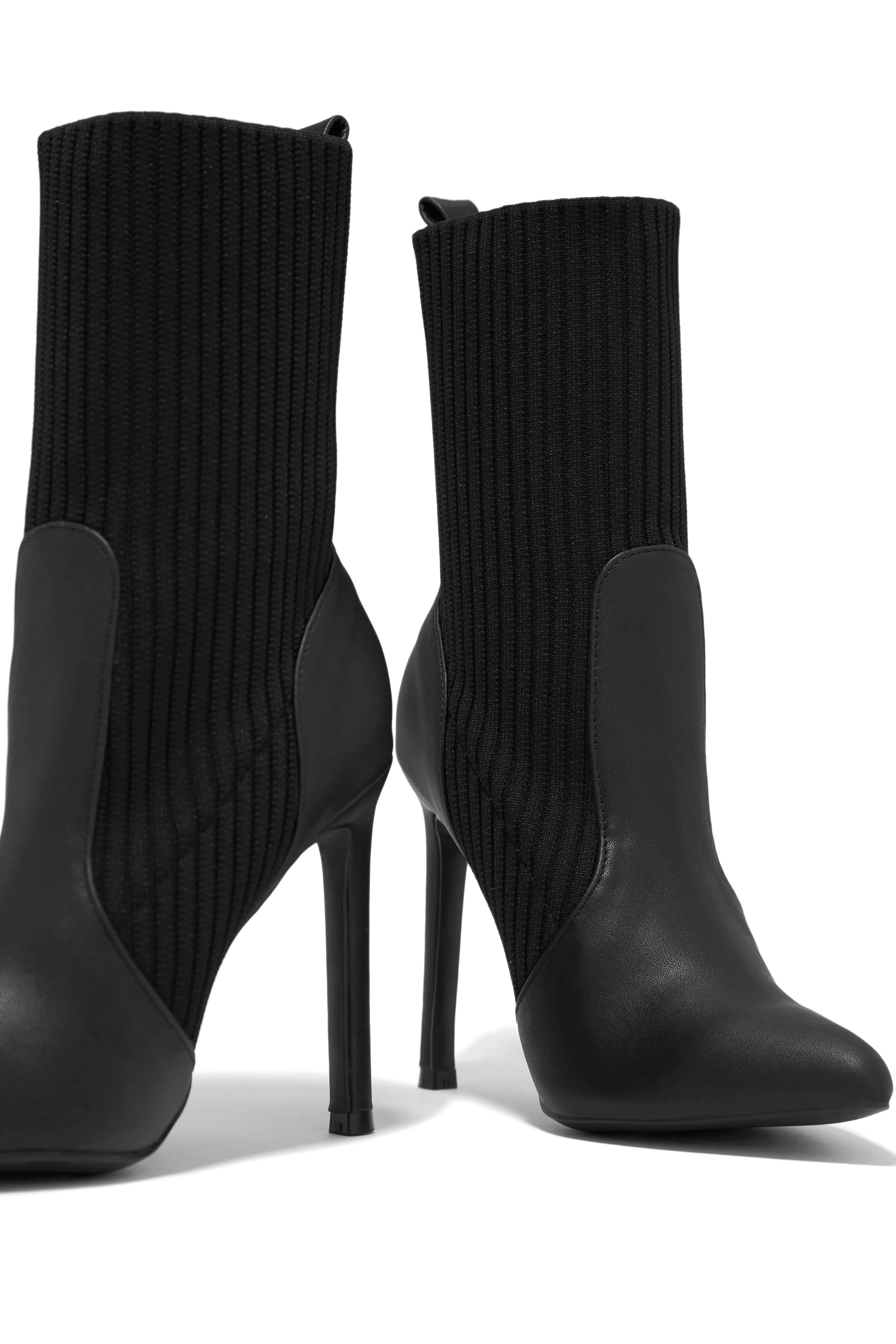 Mayven High Heel Ankle Boots - Black sold by Miss Lola product image thumbnail 2