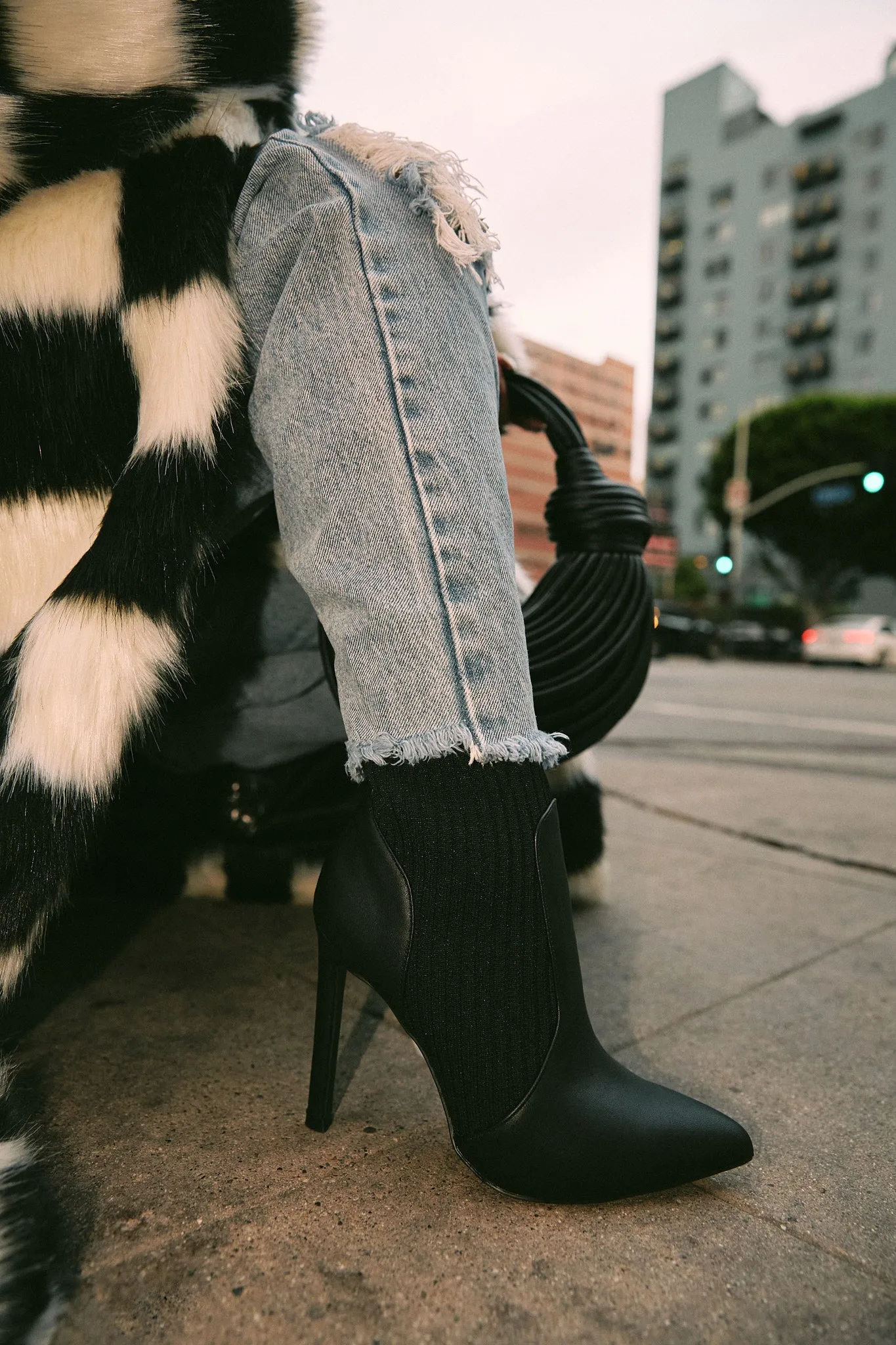 Mayven High Heel Ankle Boots - Black sold by Miss Lola product image thumbnail 4