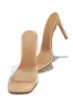 Verena High Heel Mules - Clear sold by Miss Lola