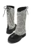 Festival Girl Era Embellished Chunky Platform Boots - Black sold by Miss Lola