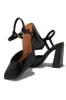Elle Square Toe Block Heels - Black sold by Miss Lola