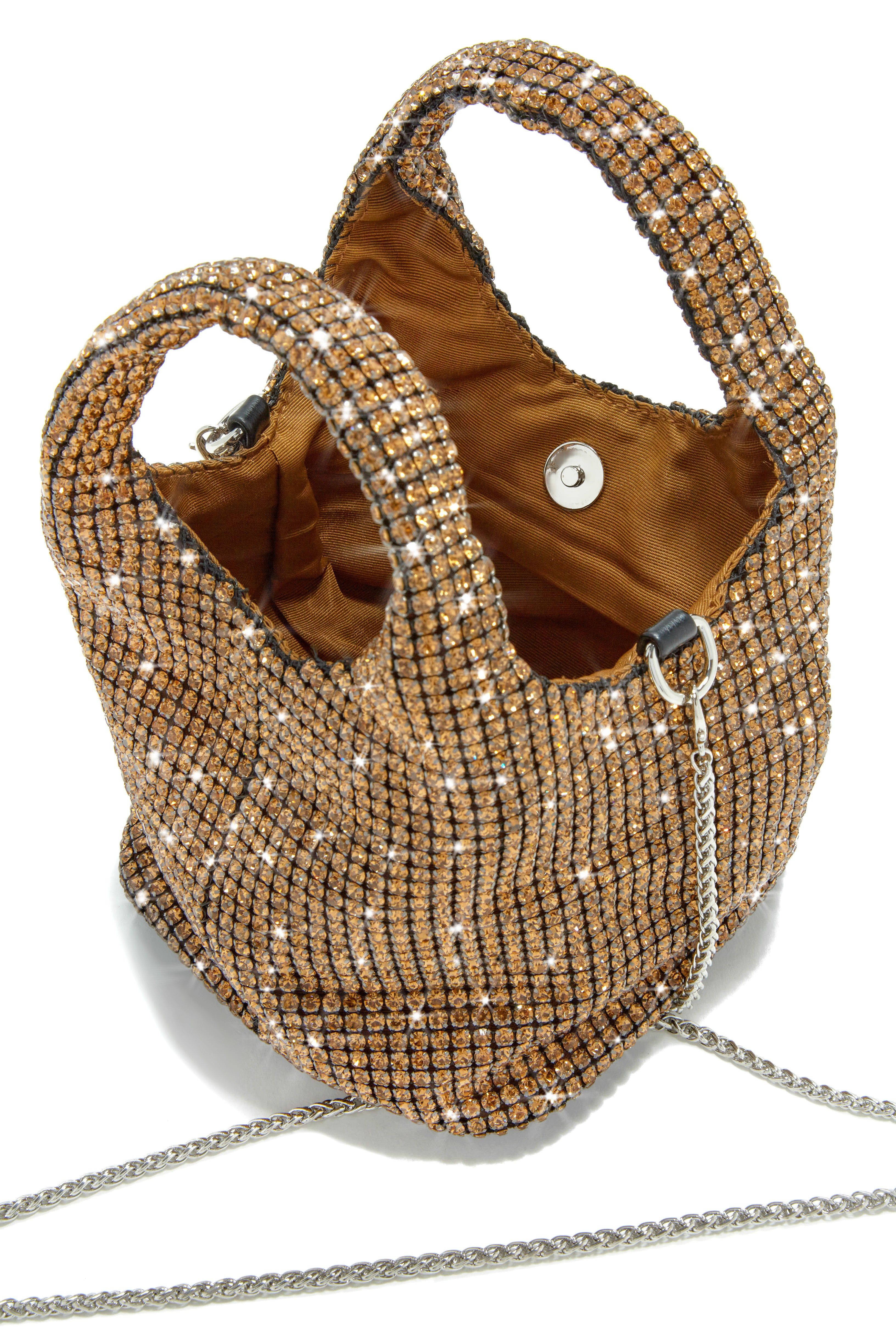 Cydni Embellished Bucket Bag - Rose Gold sold by Miss Lola product image thumbnail 3
