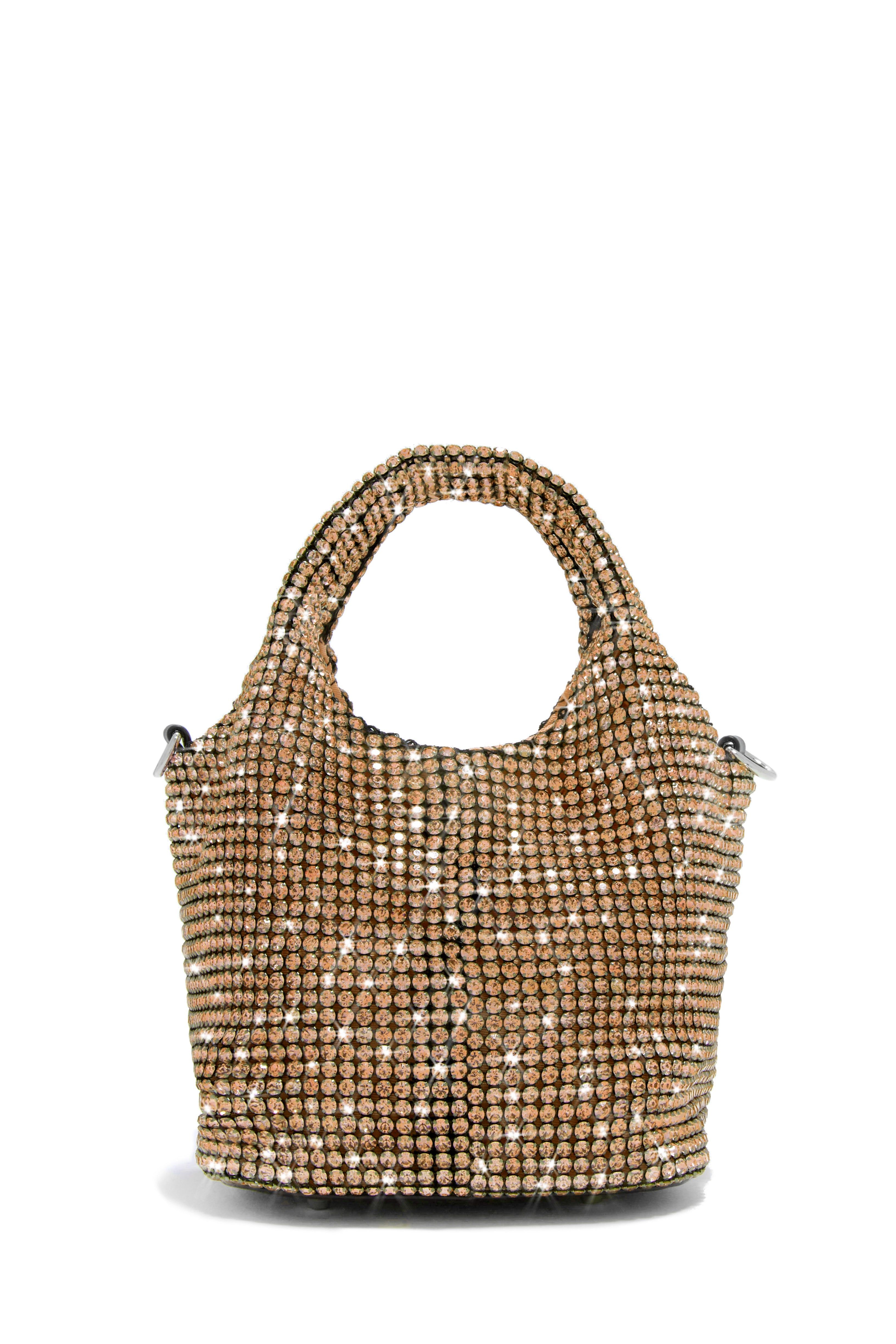 Cydni Embellished Bucket Bag - Rose Gold sold by Miss Lola product image thumbnail 4