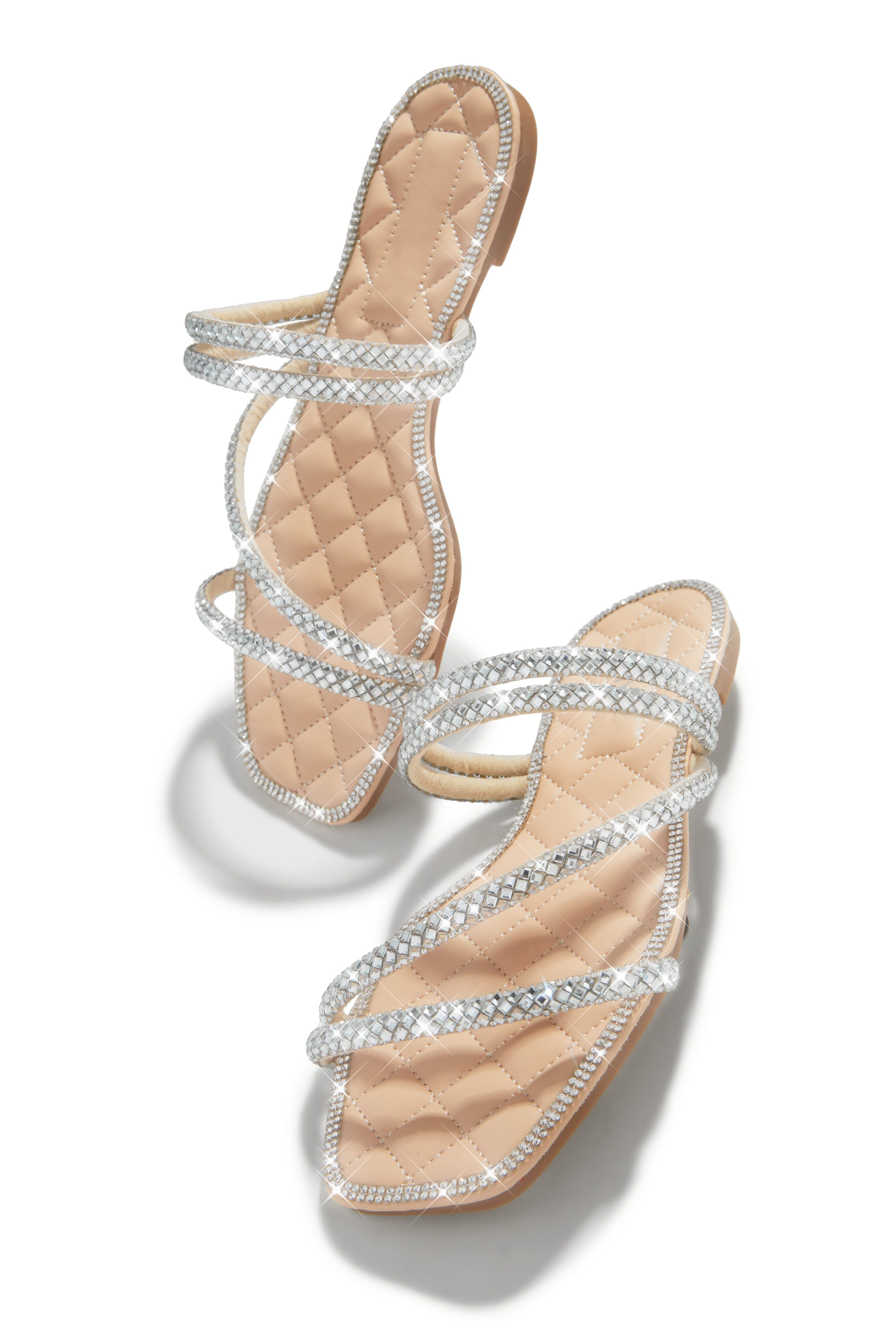Next Getaway Embellished Slip On Sandals - Nude sold by Miss Lola