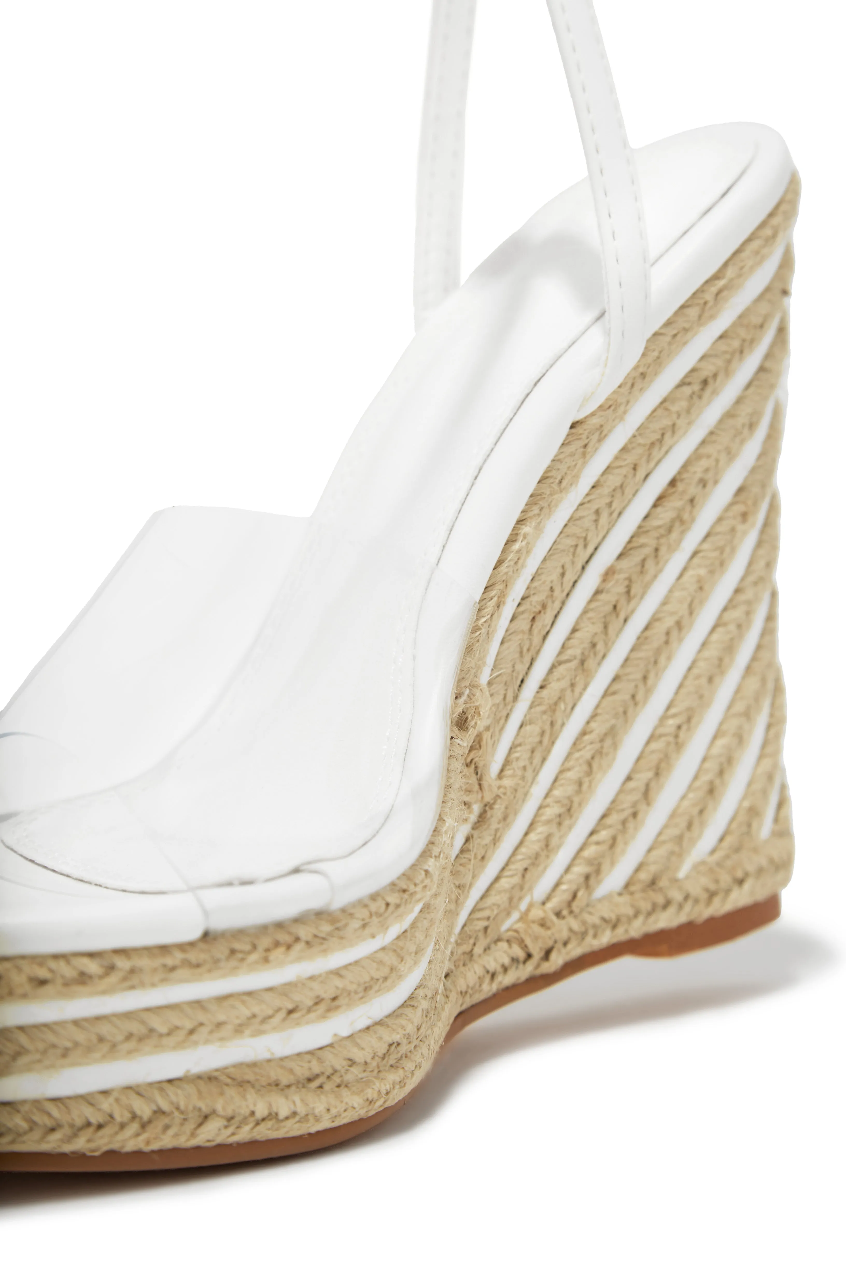 Summer Uniform Platform Espadrille Wedges - White sold by Miss Lola product image thumbnail 5