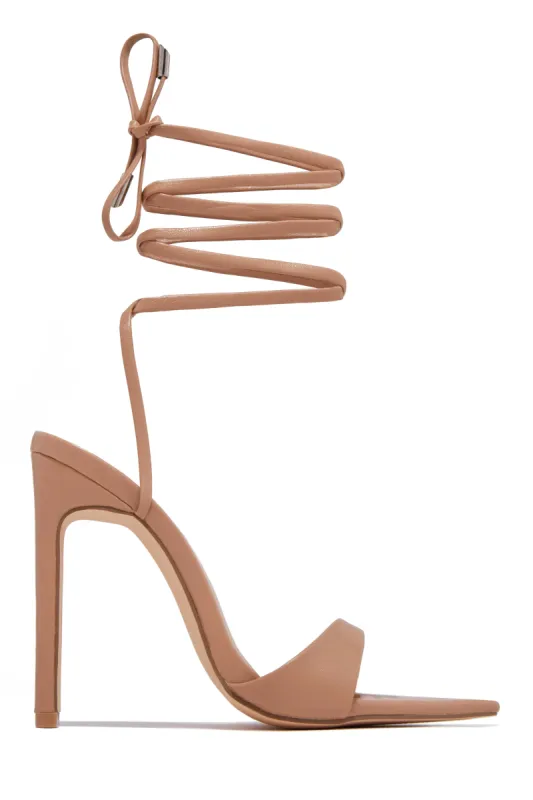 Sun Kissed Nights Lace Up High Heels - Nude sold by Miss Lola