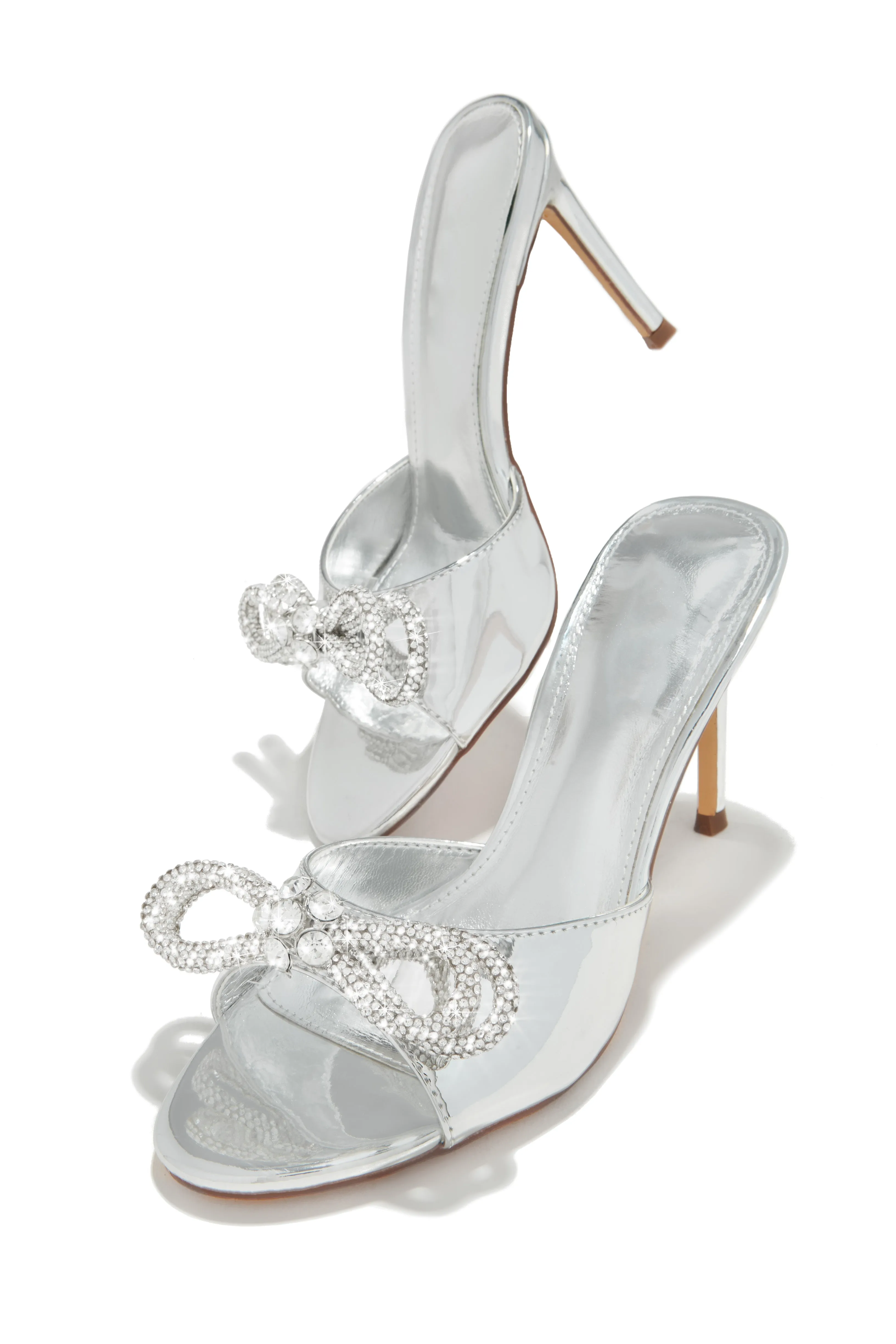 Mishelle Embellished Mule Heels - Silver sold by Miss Lola product image thumbnail 2