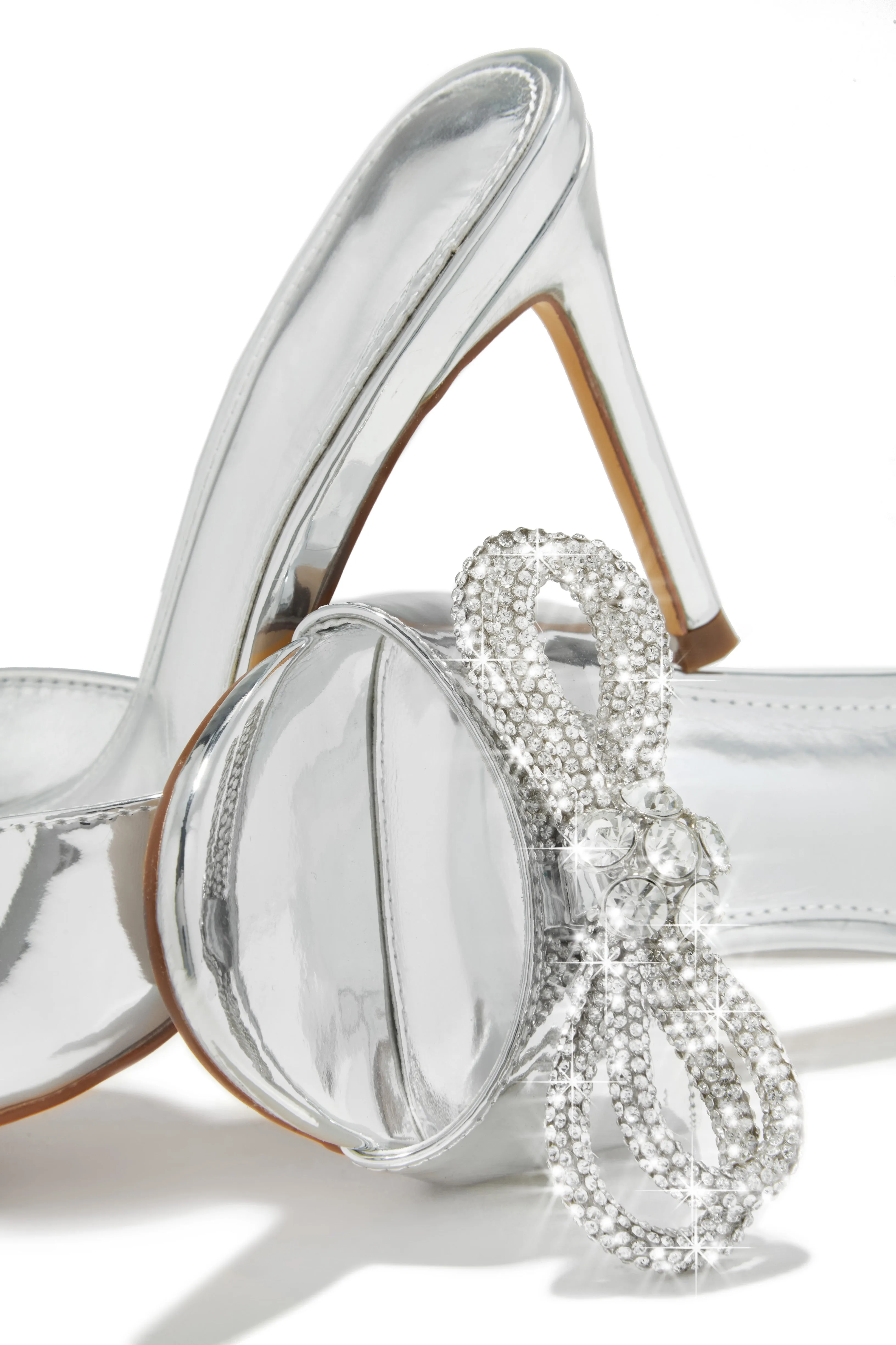 Mishelle Embellished Mule Heels - Silver sold by Miss Lola product image thumbnail 3