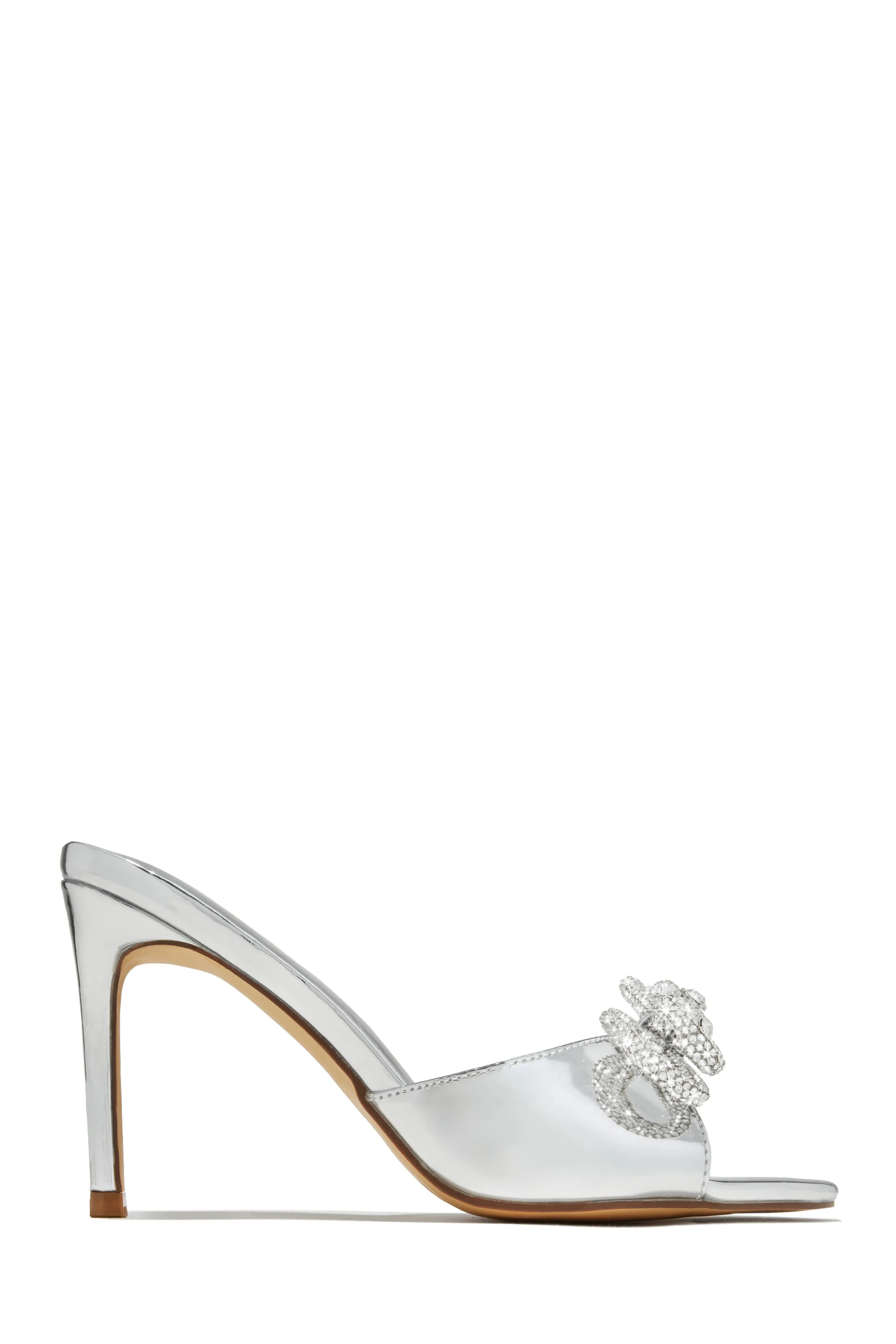 Mishelle Embellished Mule Heels - Silver sold by Miss Lola product image thumbnail 4
