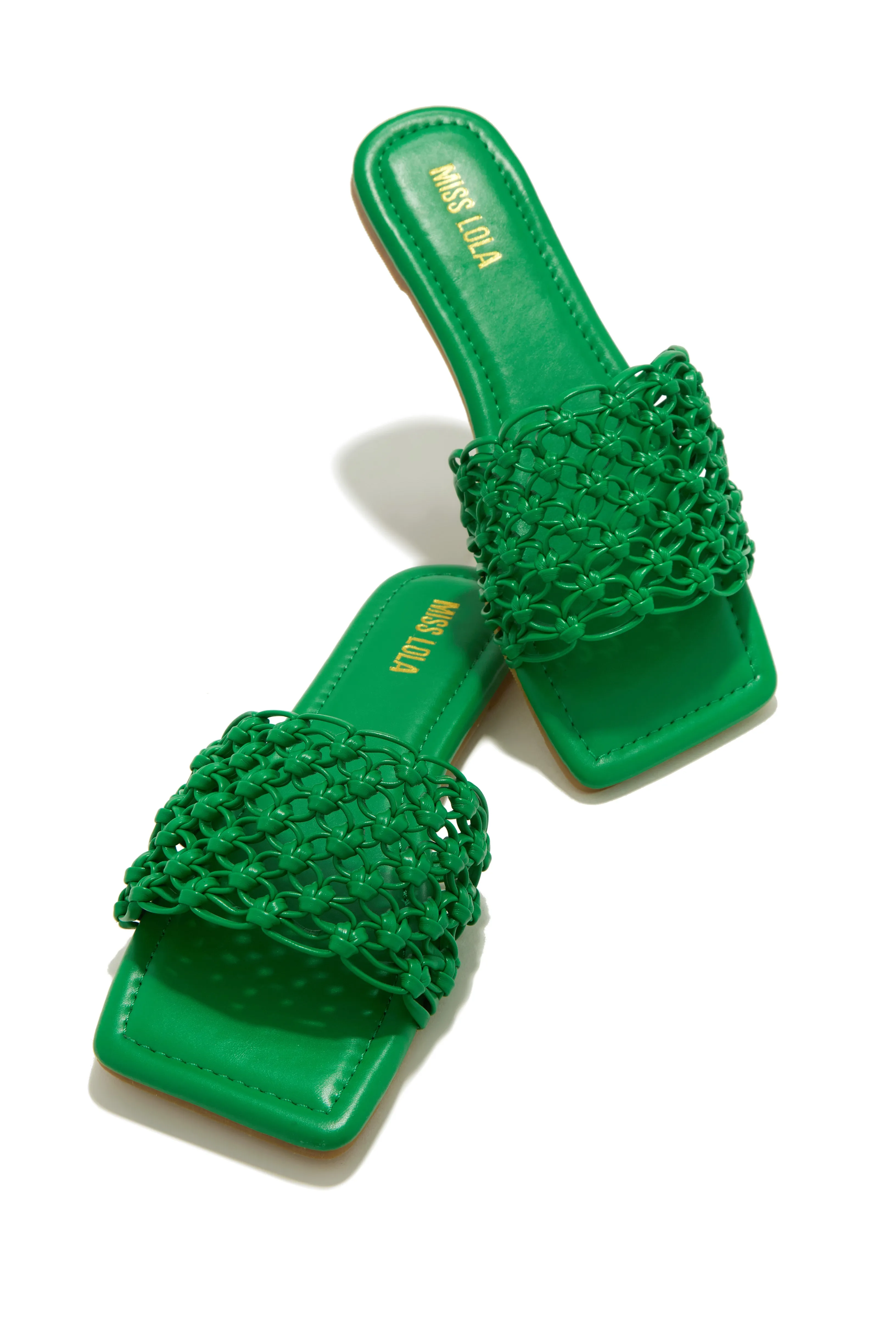 Playa Hermosa Slip On Sandals - Green sold by Miss Lola product image thumbnail 2