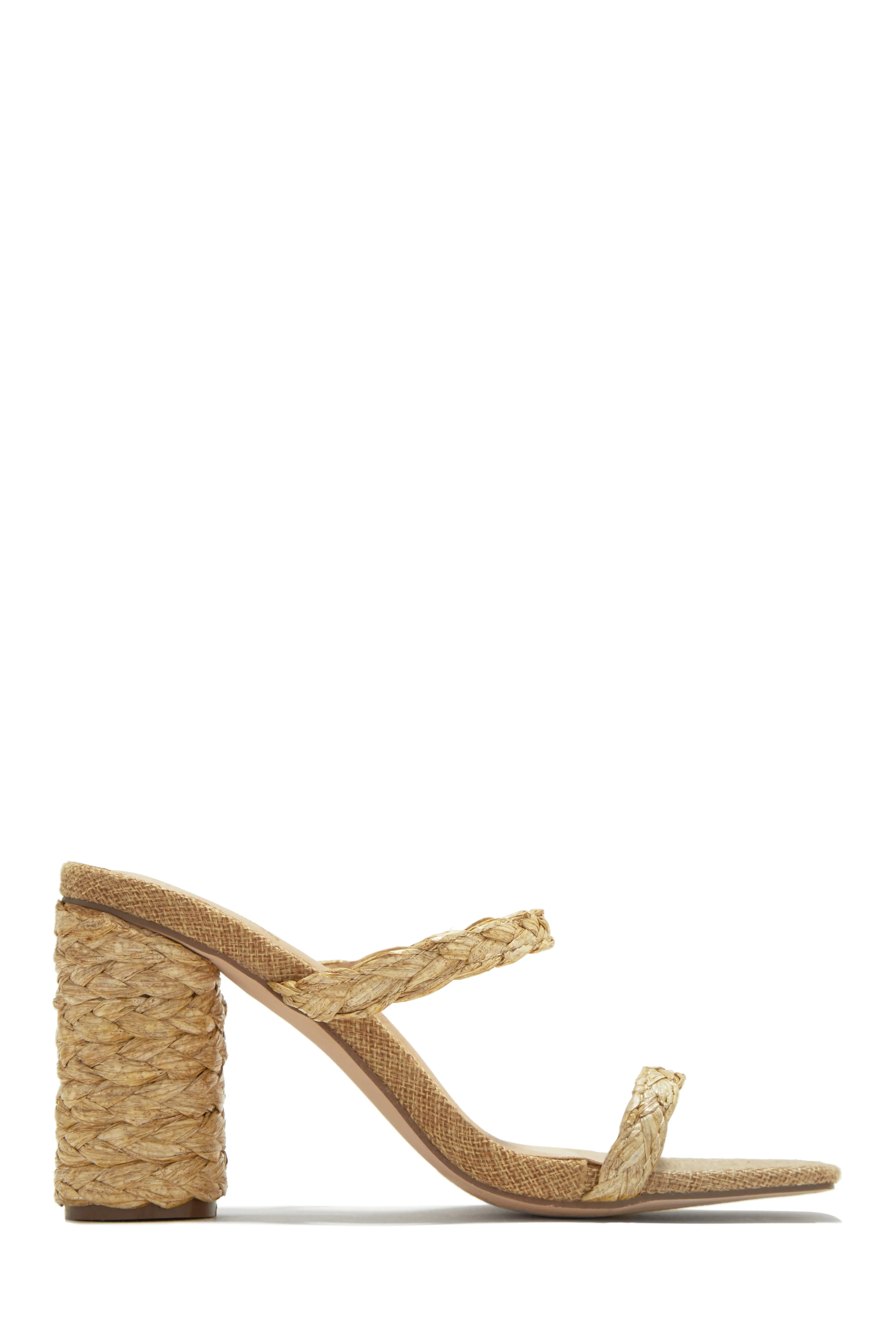 Out On Vacation Espadrille Block Heel Mules - Nude sold by Miss Lola product image thumbnail 4