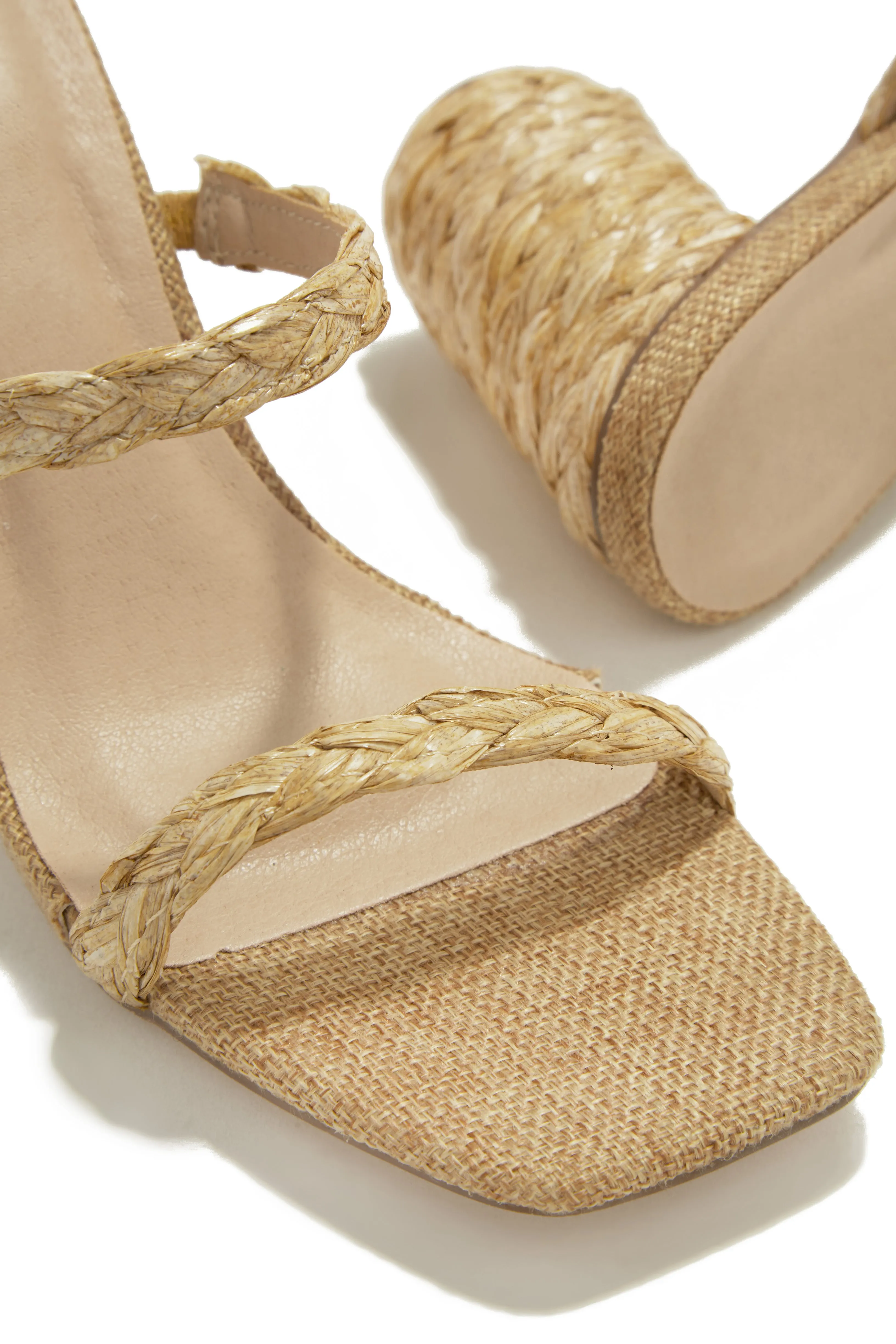 Out On Vacation Espadrille Block Heel Mules - Nude sold by Miss Lola product image thumbnail 3