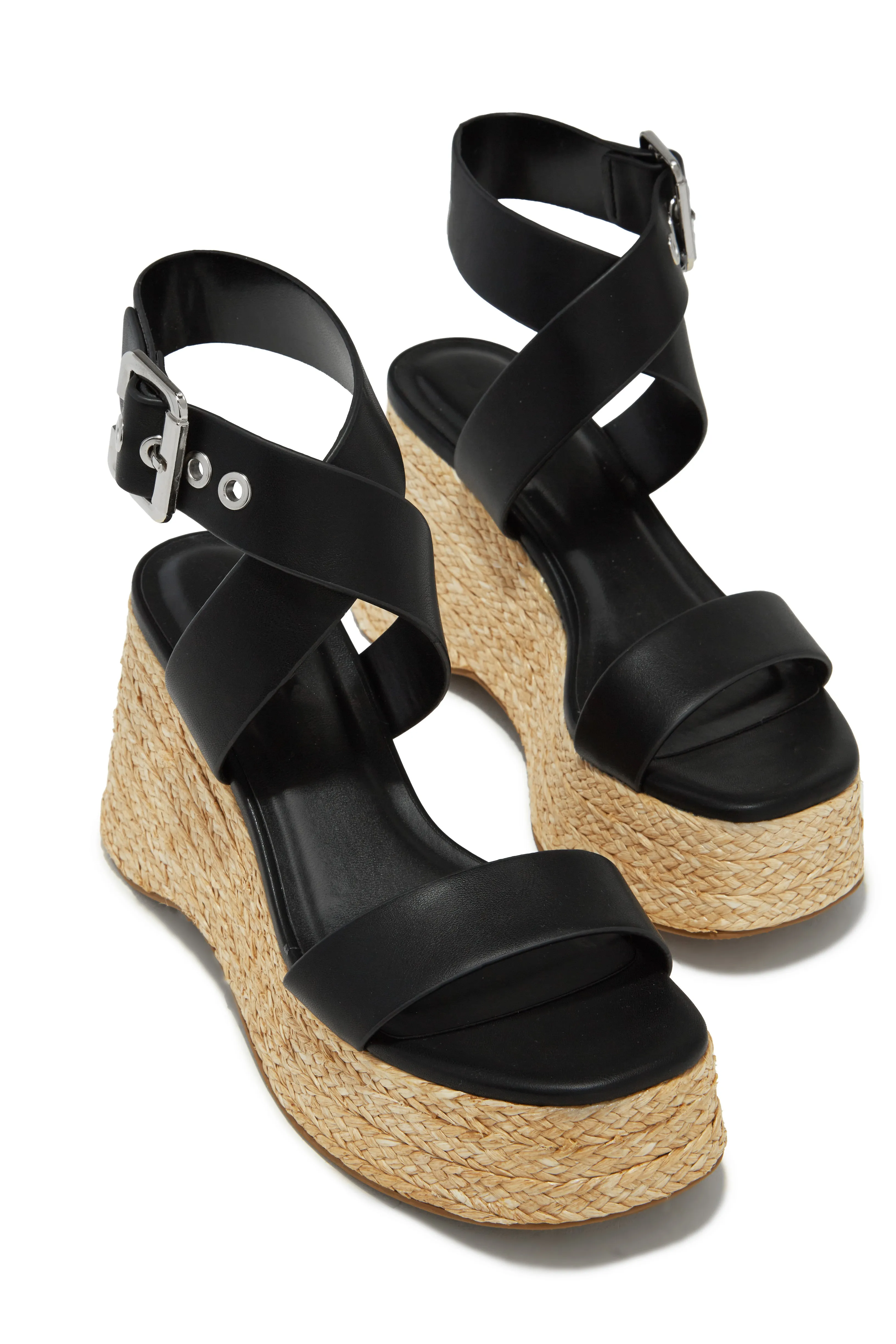 Summer Brunch Platform Wedges - Black sold by Miss Lola product image thumbnail 2