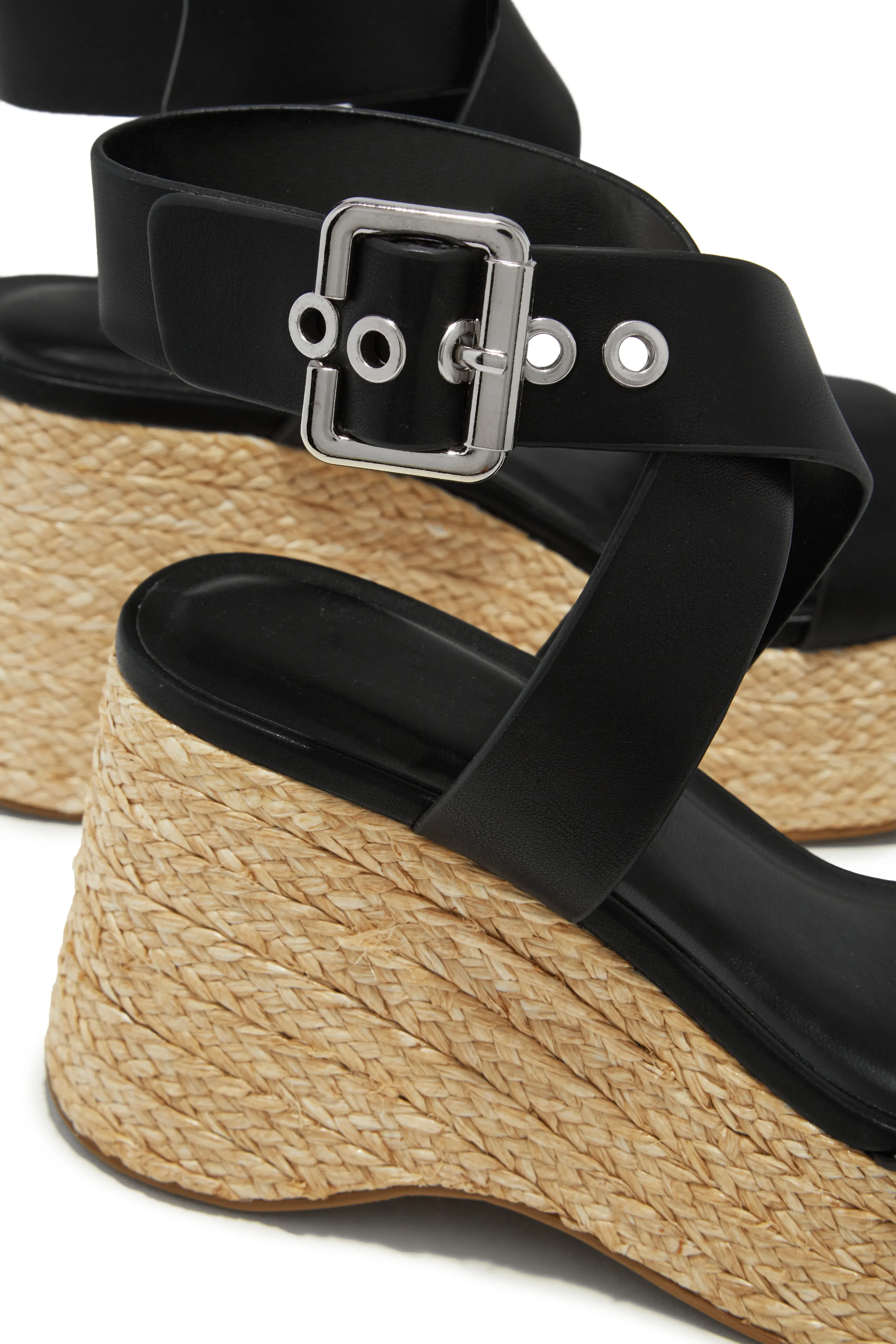 Summer Brunch Platform Wedges - Black sold by Miss Lola product image thumbnail 4