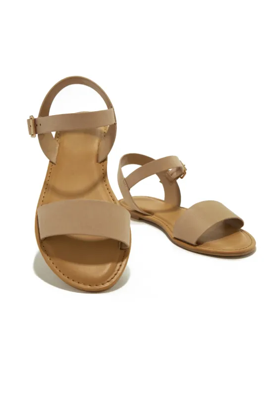 Tulum Style Flat Sandals - Nude sold by Miss Lola
