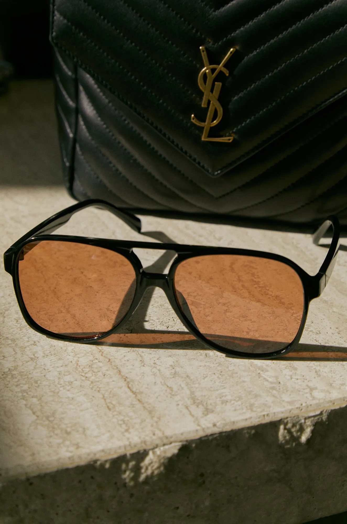 Lori Oversized Sunglasses - Tan sold by Miss Lola