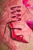Nathalie Around The Ankle Coil High Heels - Pink sold by Miss Lola