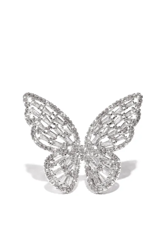 LenaEmbellished Butterly Ring - Silver sold by Miss Lola