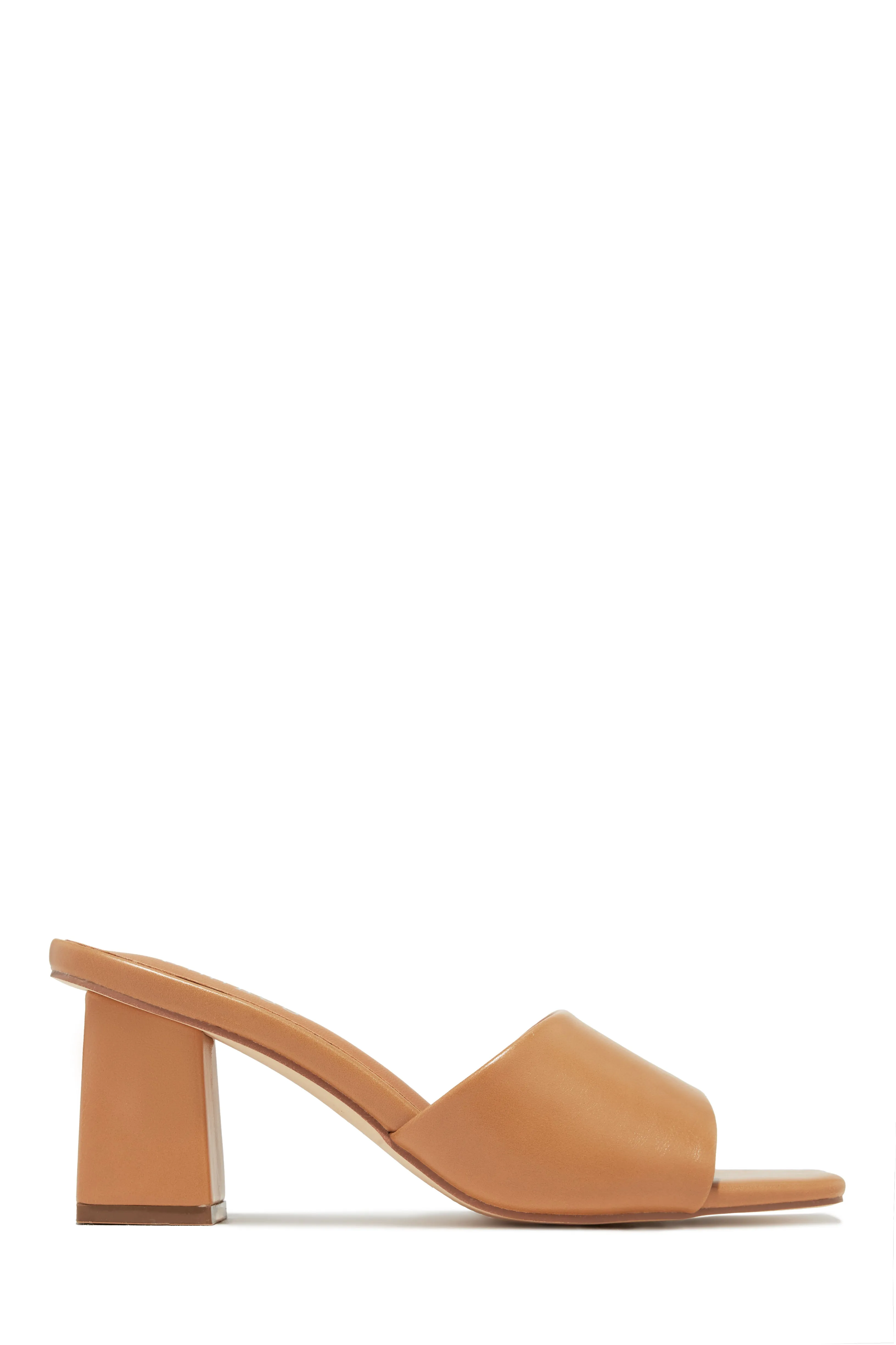 Valentine Block Heel Mules - Camel sold by Miss Lola product image thumbnail 2
