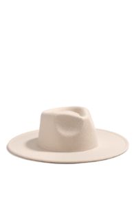 Primavera Flat Brim Hat - Ivory sold by Miss Lola