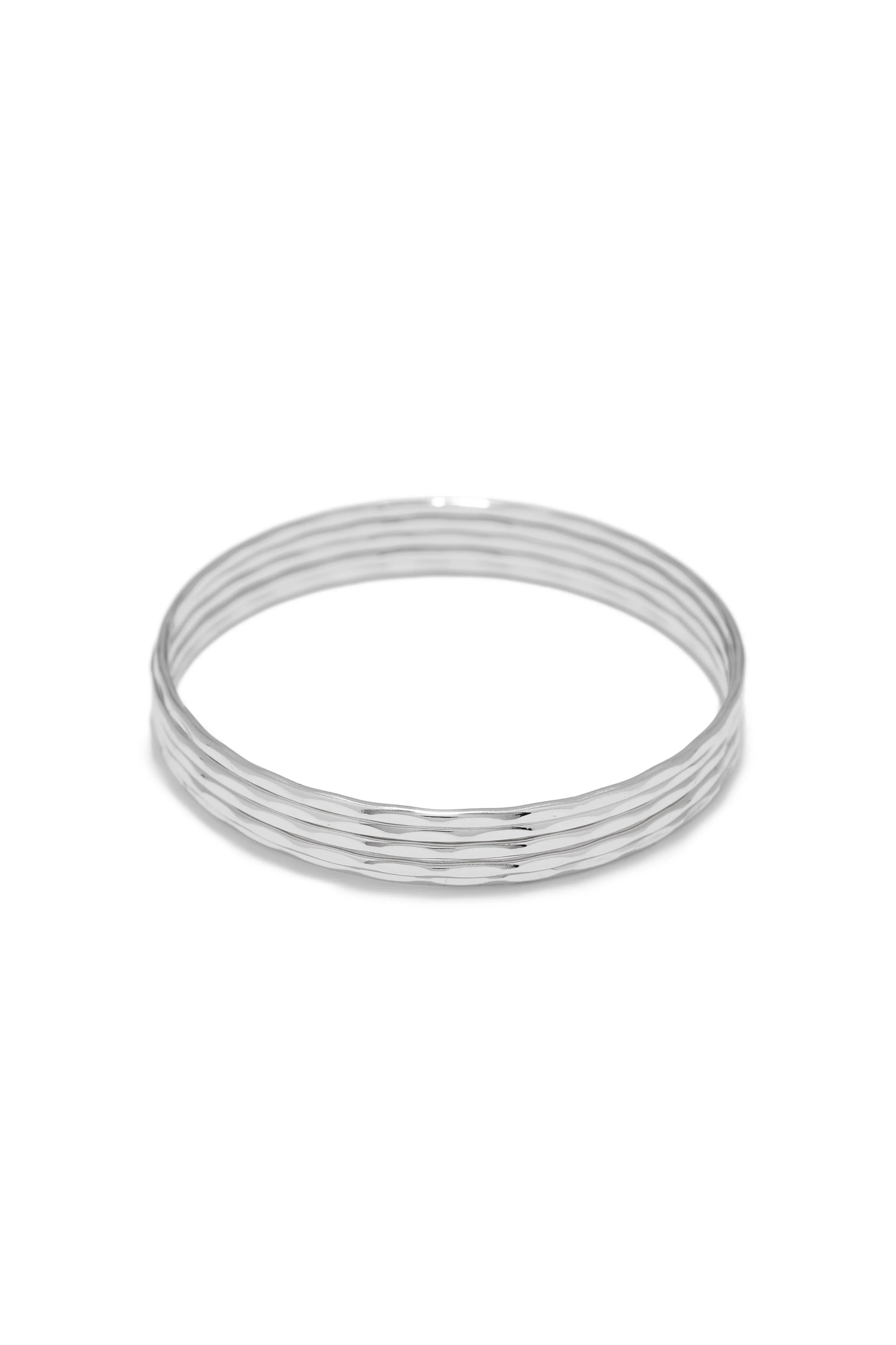 Ariana Five Piece Bangle Set - Silver sold by Miss Lola product image thumbnail 3