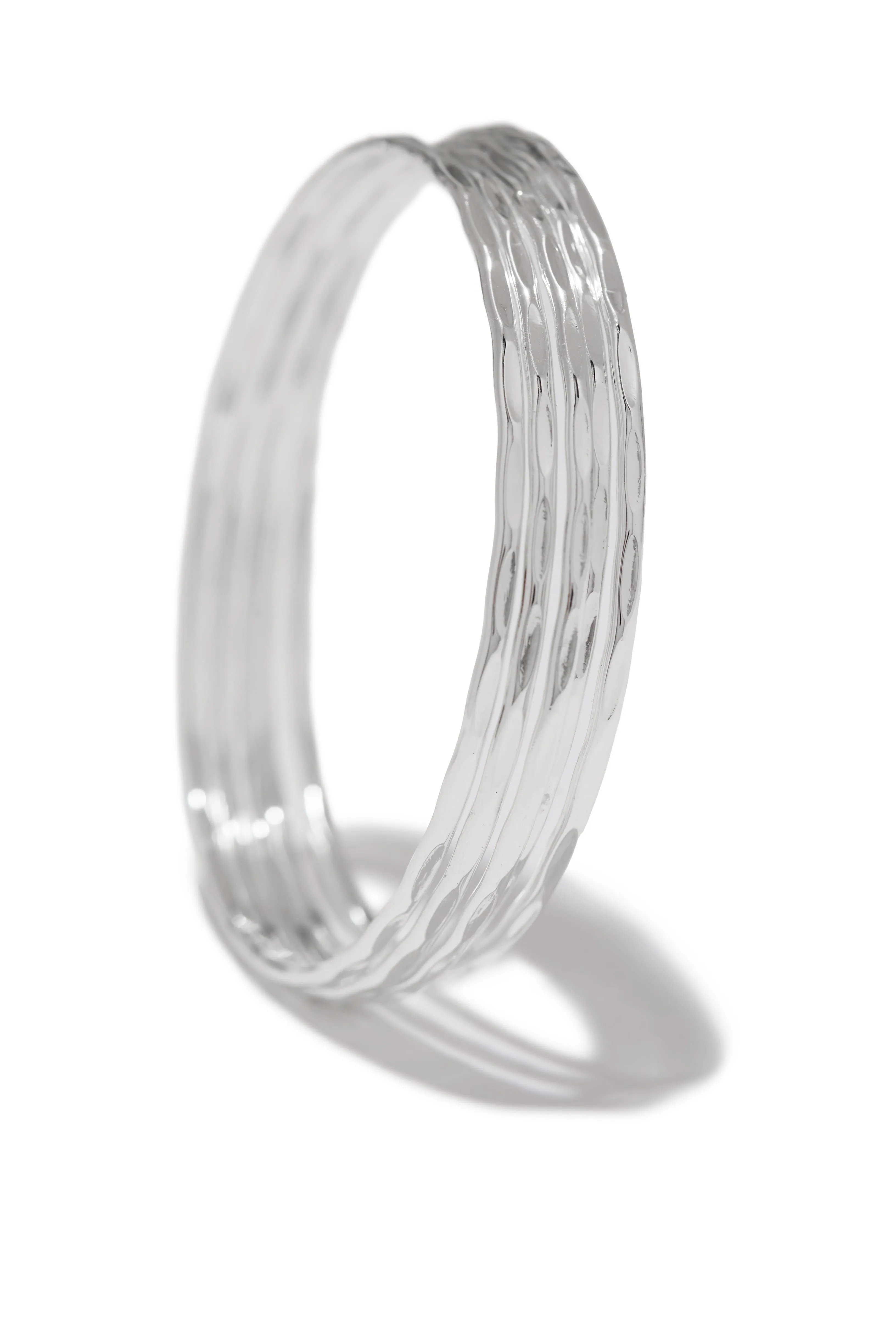 Ariana Five Piece Bangle Set - Silver sold by Miss Lola