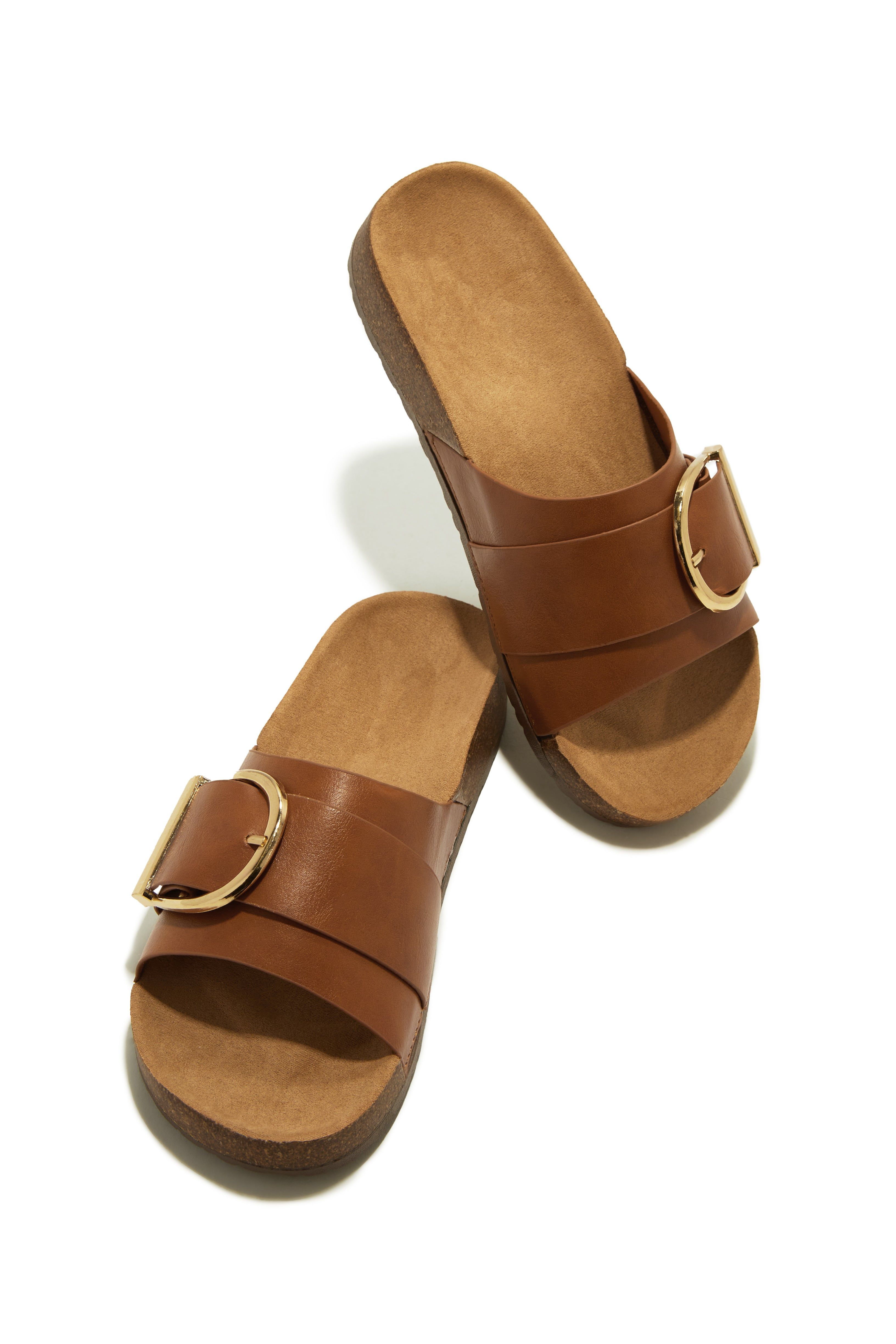Sunset Lover Flat Slip On Sandals - Tan sold by Miss Lola product image thumbnail 2