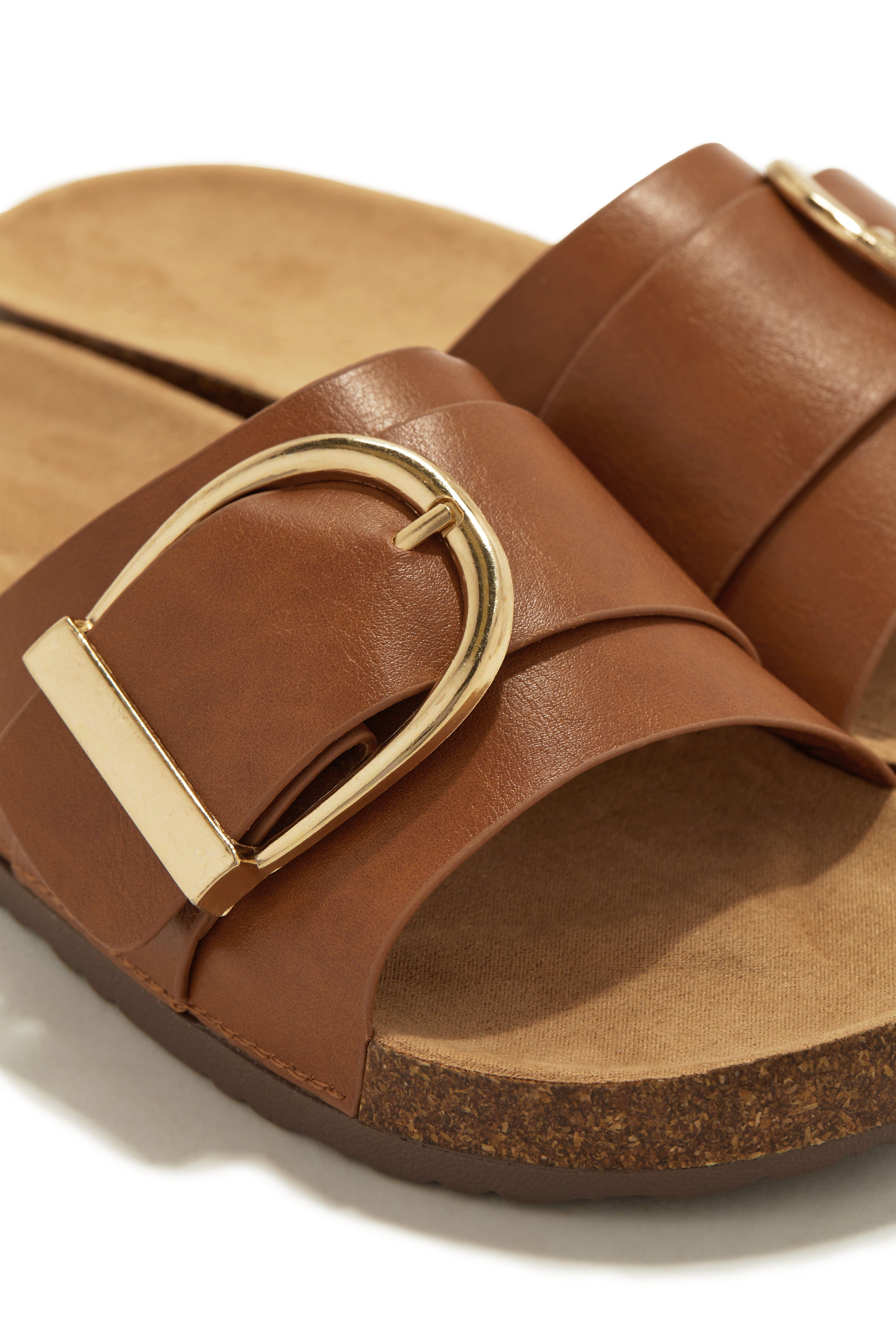 Sunset Lover Flat Slip On Sandals - Tan sold by Miss Lola product image thumbnail 3