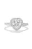 Only Yours Embellished Heart Stone Ring - Silver sold by Miss Lola