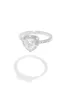 Only Yours Embellished Heart Stone Ring - Silver sold by Miss Lola